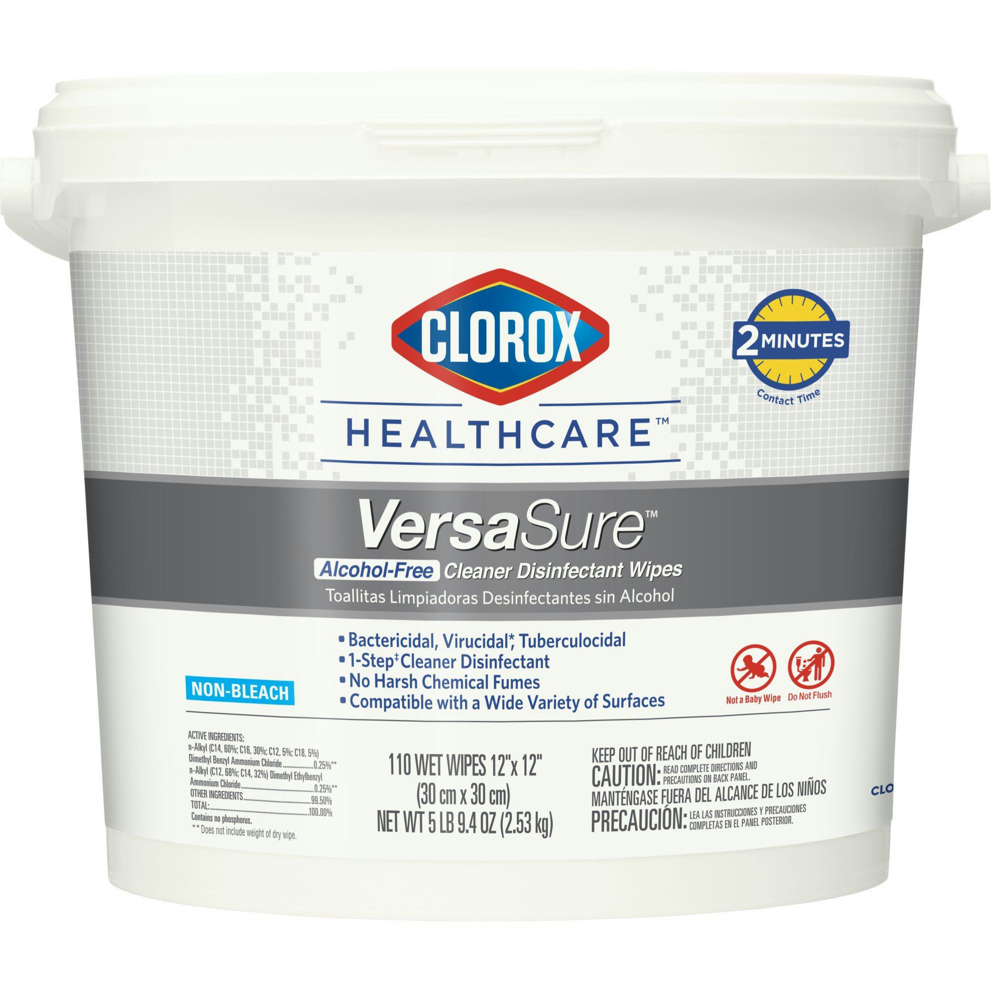 Clorox Healthcare VersaSure Alcohol Free Cleaner Disinfectant Wipes