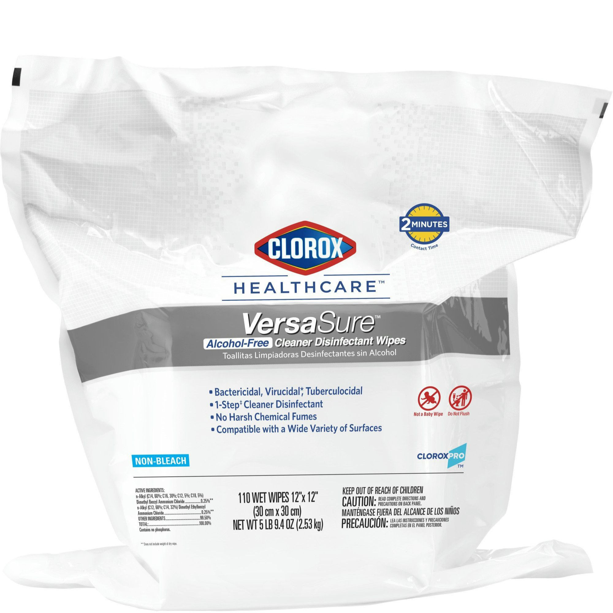 Clorox Healthcare VersaSure Alcohol Free Cleaner Disinfectant Wipes