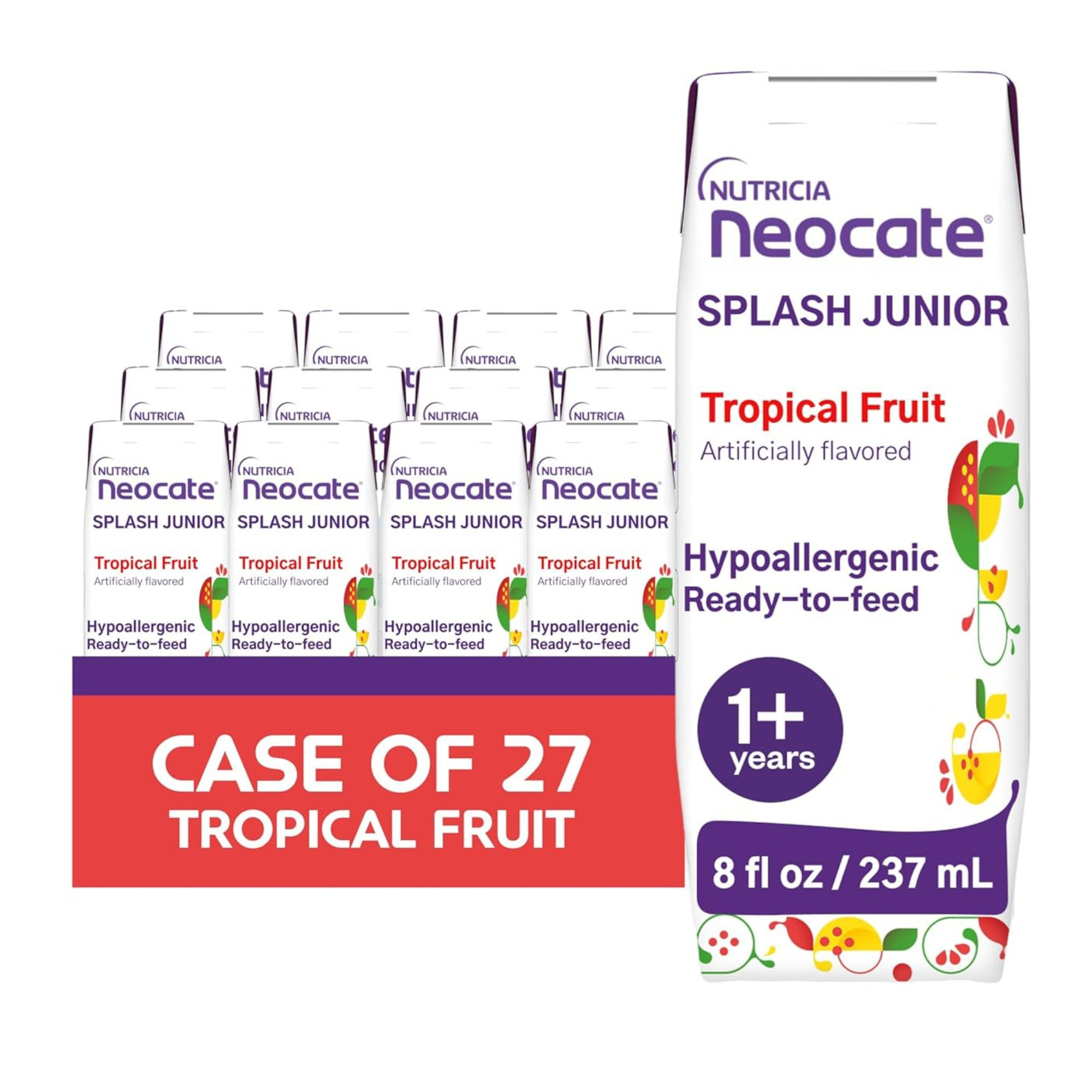 Neocate Splash Junior Amino Acid Based Supplemental Formula, Tropical Fruit, 8 oz.
