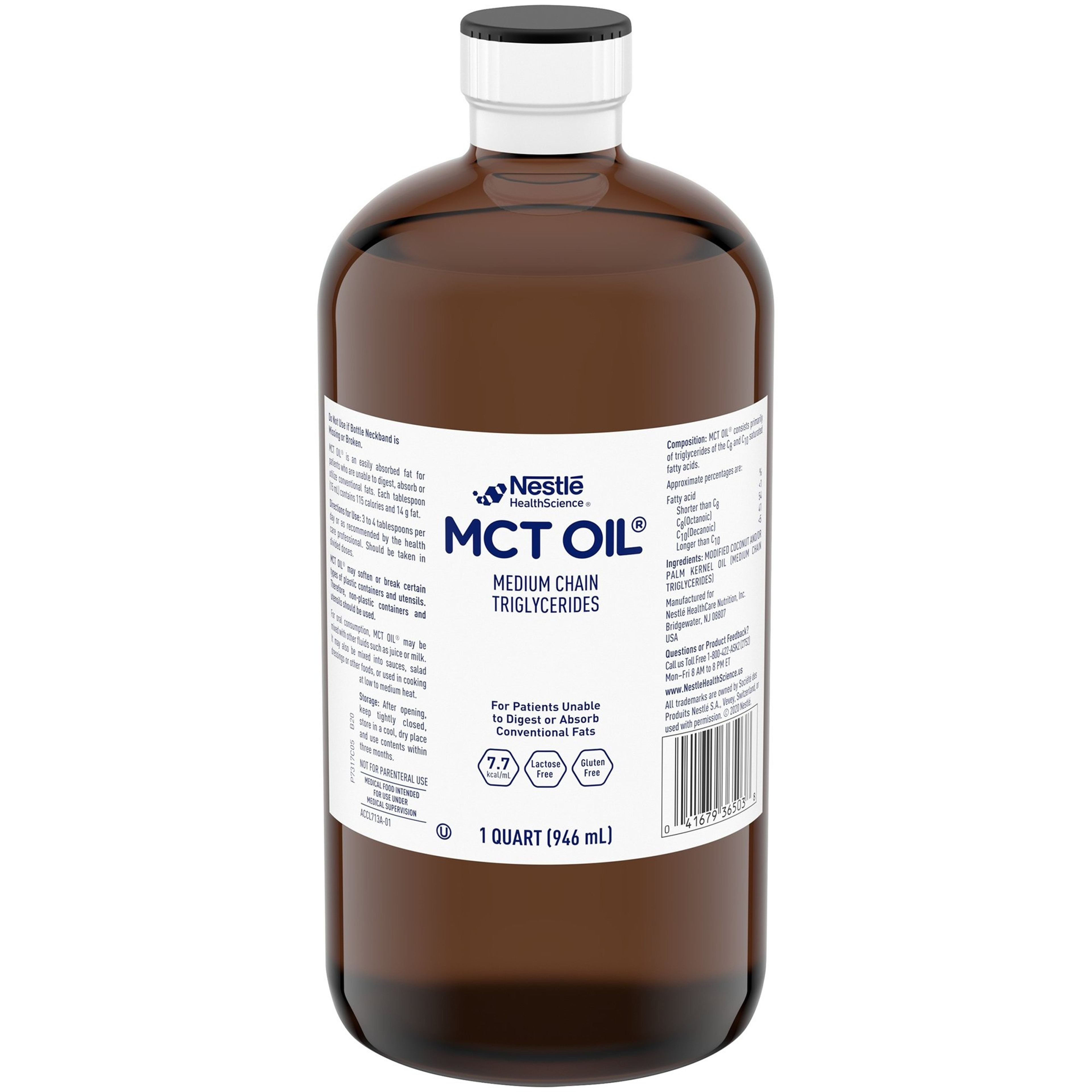 MCT Oil, Unflavored, 32 oz.