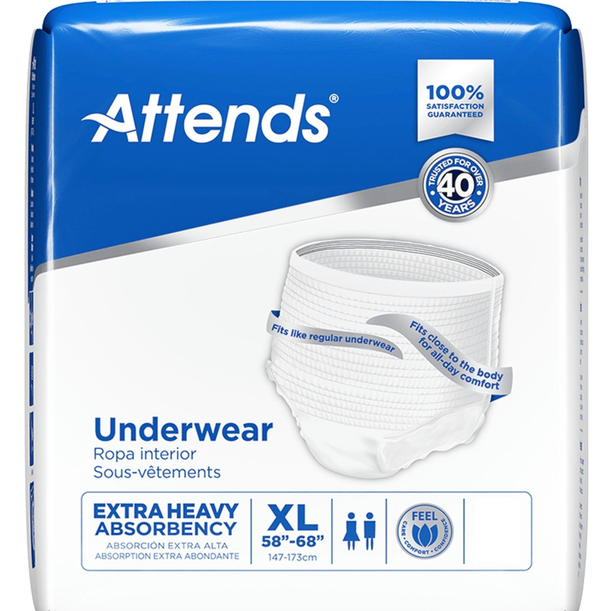 Attends Adult Incontinence Pull-Up Underwear, Extra Heavy Absorbency