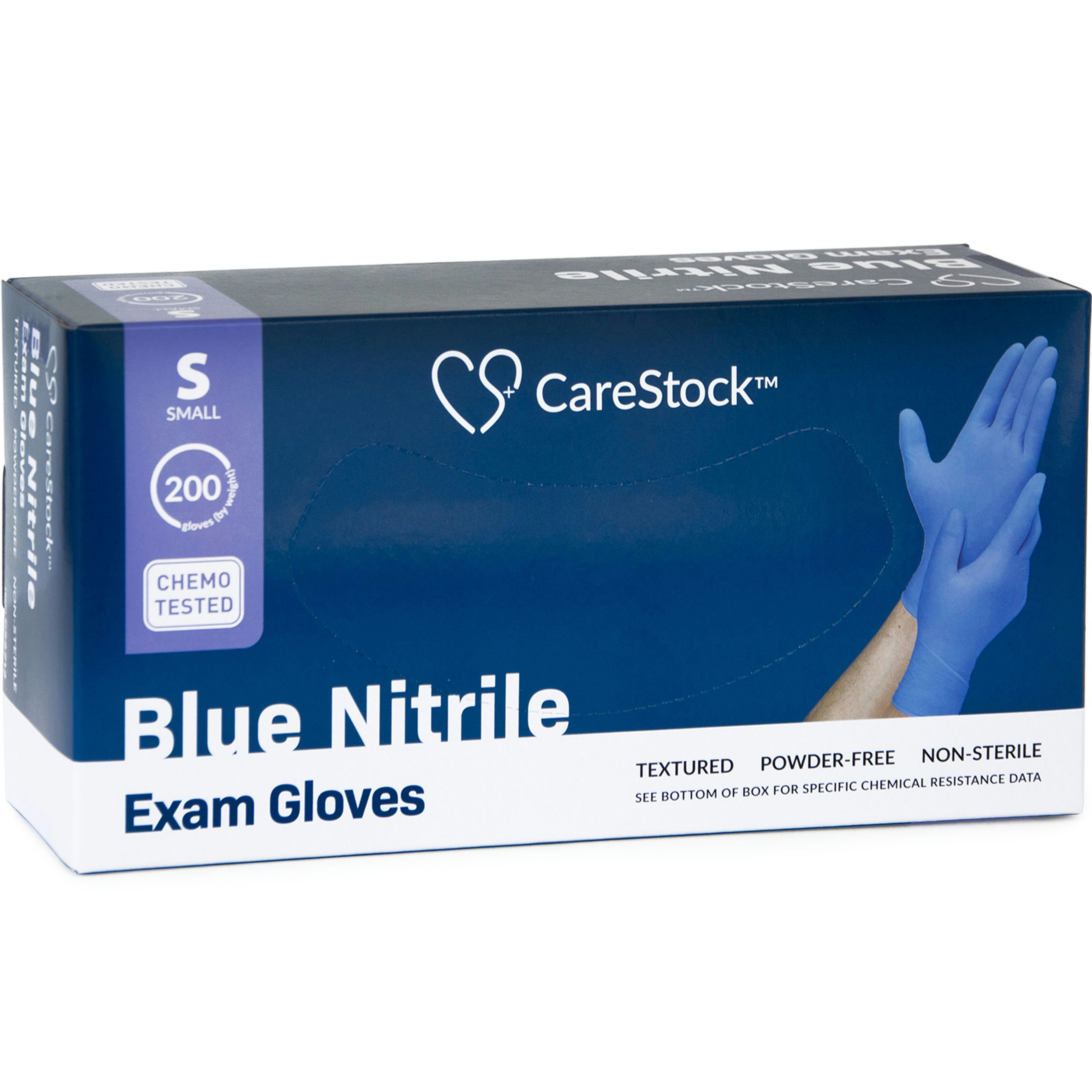 CareStock Blue Nitrile Exam Gloves