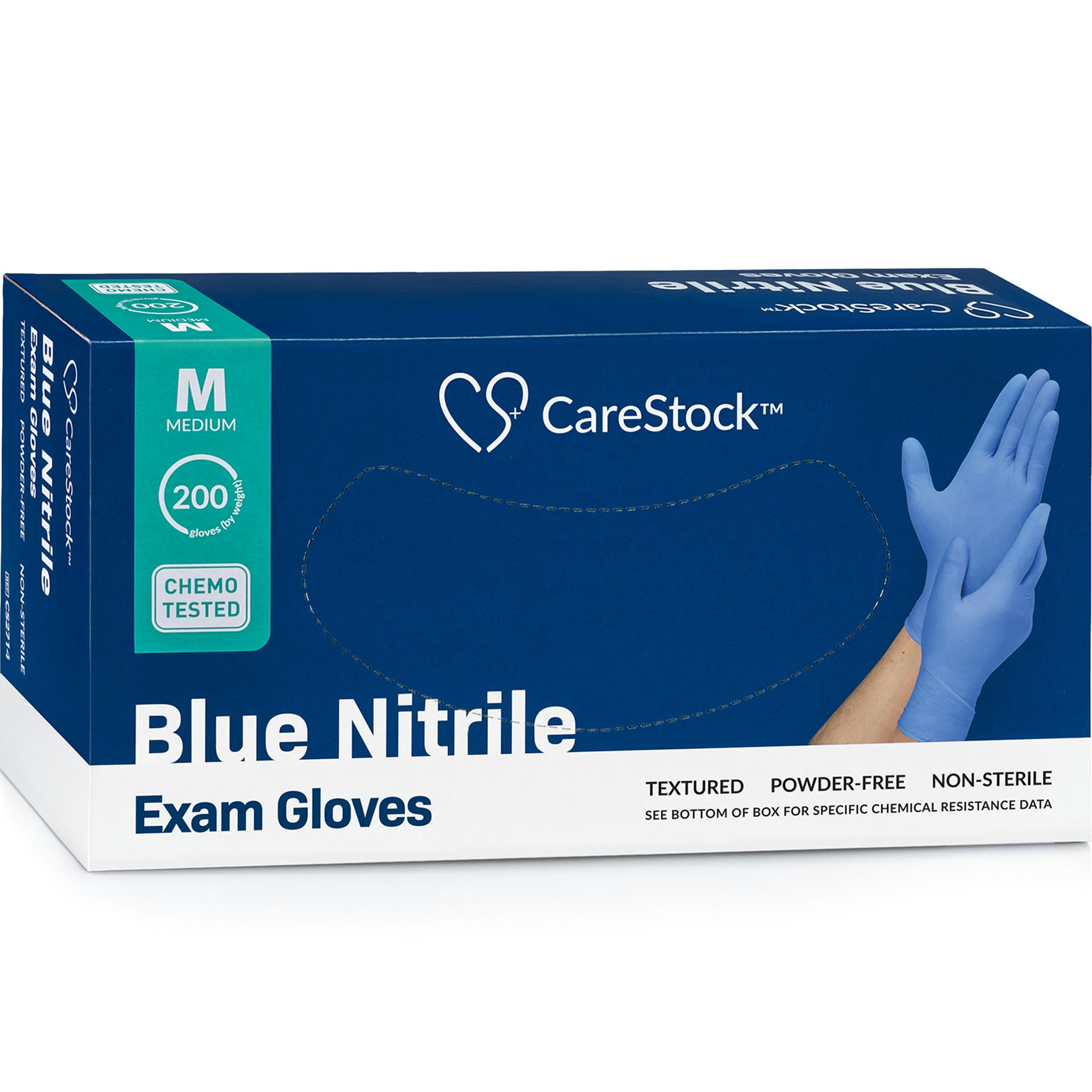 CareStock Blue Nitrile Exam Gloves