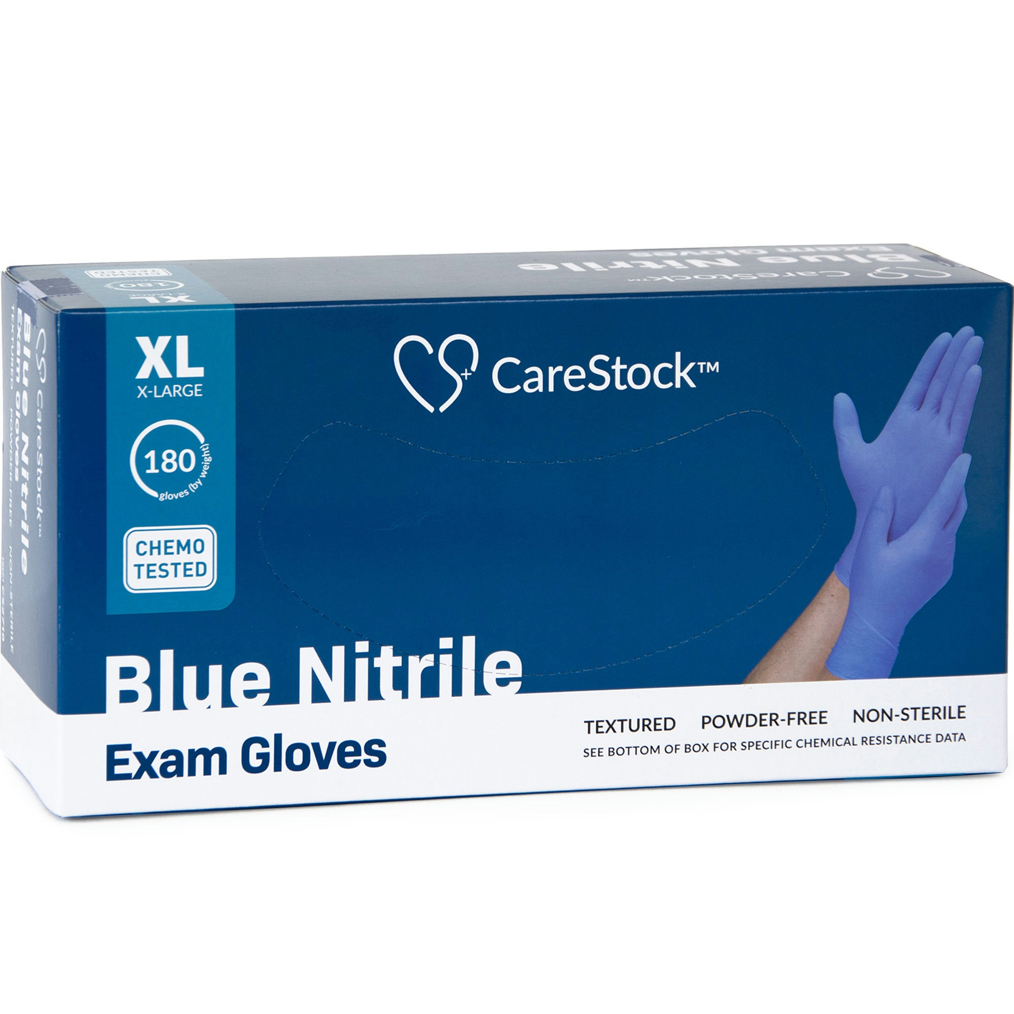 CareStock Blue Nitrile Exam Gloves