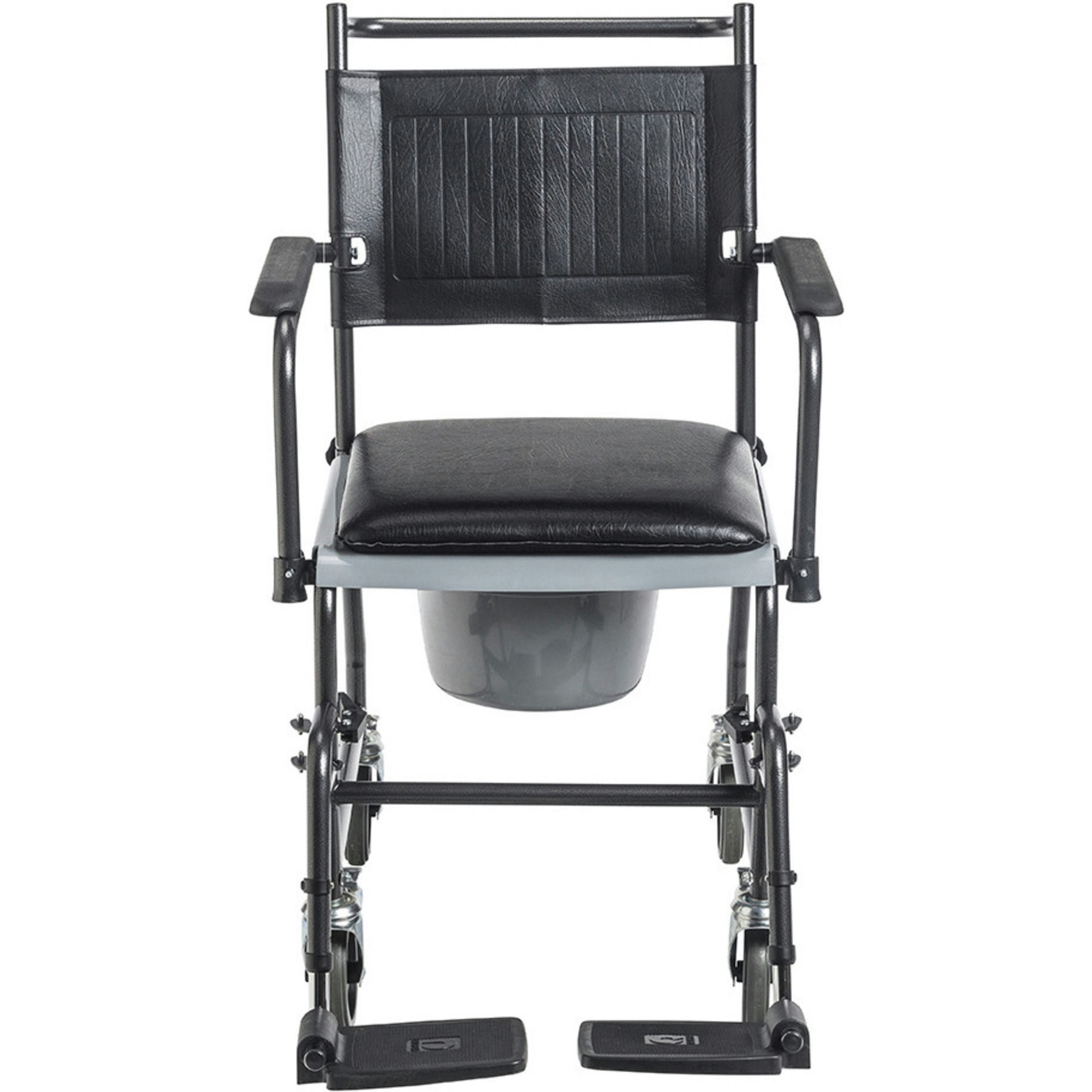 Drive Upholstered Drop Arm Wheeled Commode