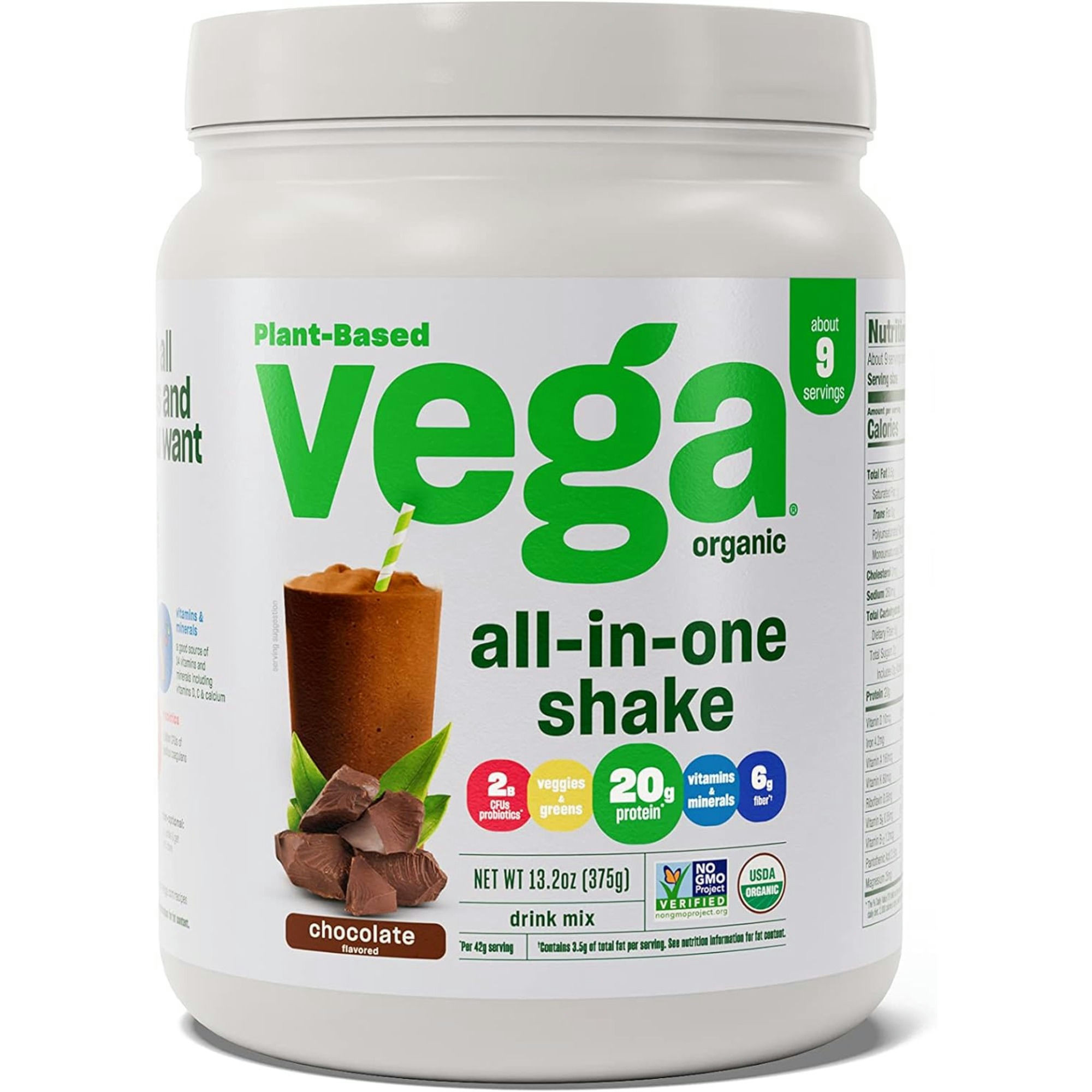 Vega Plant Organic Based One All in One Shake Drink Mix