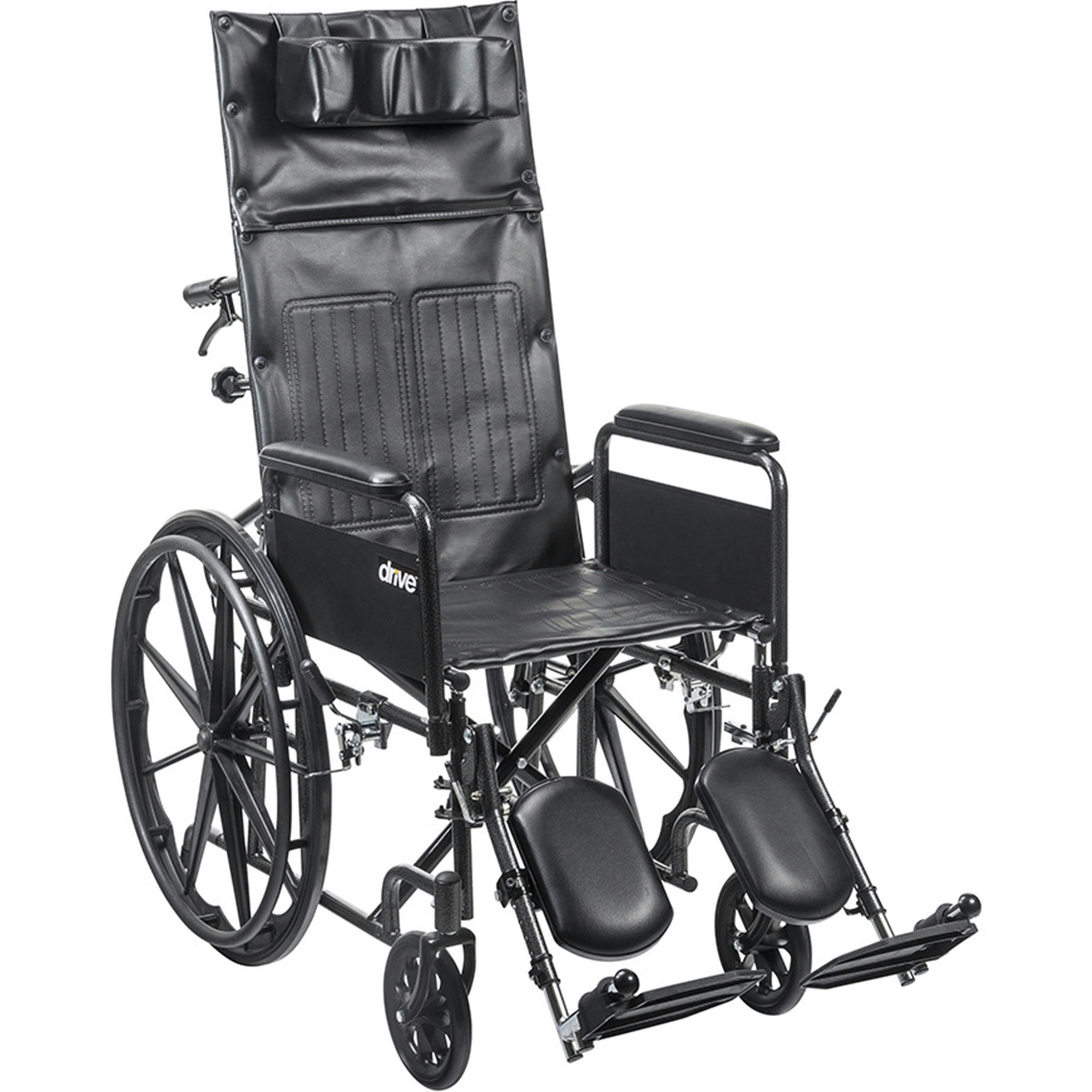 Drive Silver Sport Recliner, Detachable Full Arm