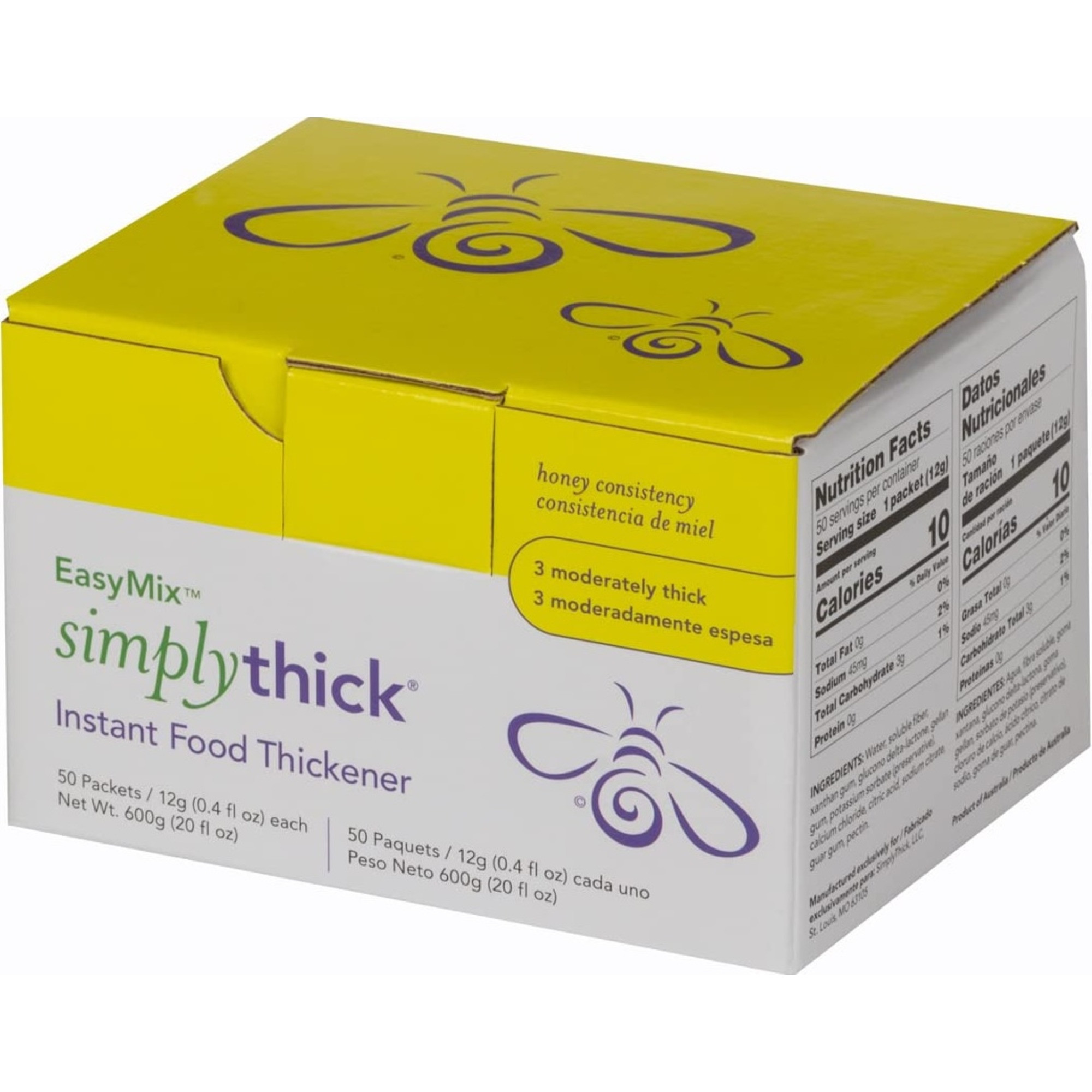 SimplyThick EasyMix Instant Food Thickener Packets, Moderately Thick