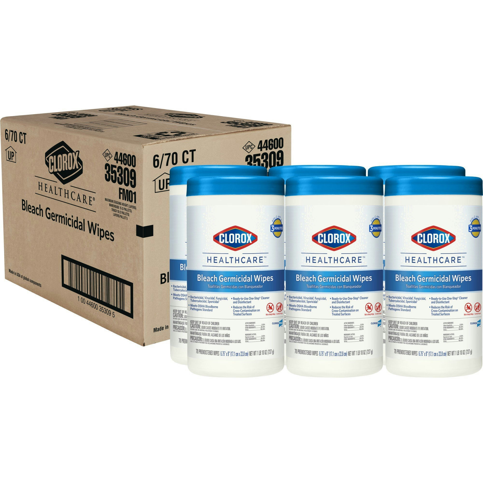 Clorox Healthcare Bleach Germicidal Wipes