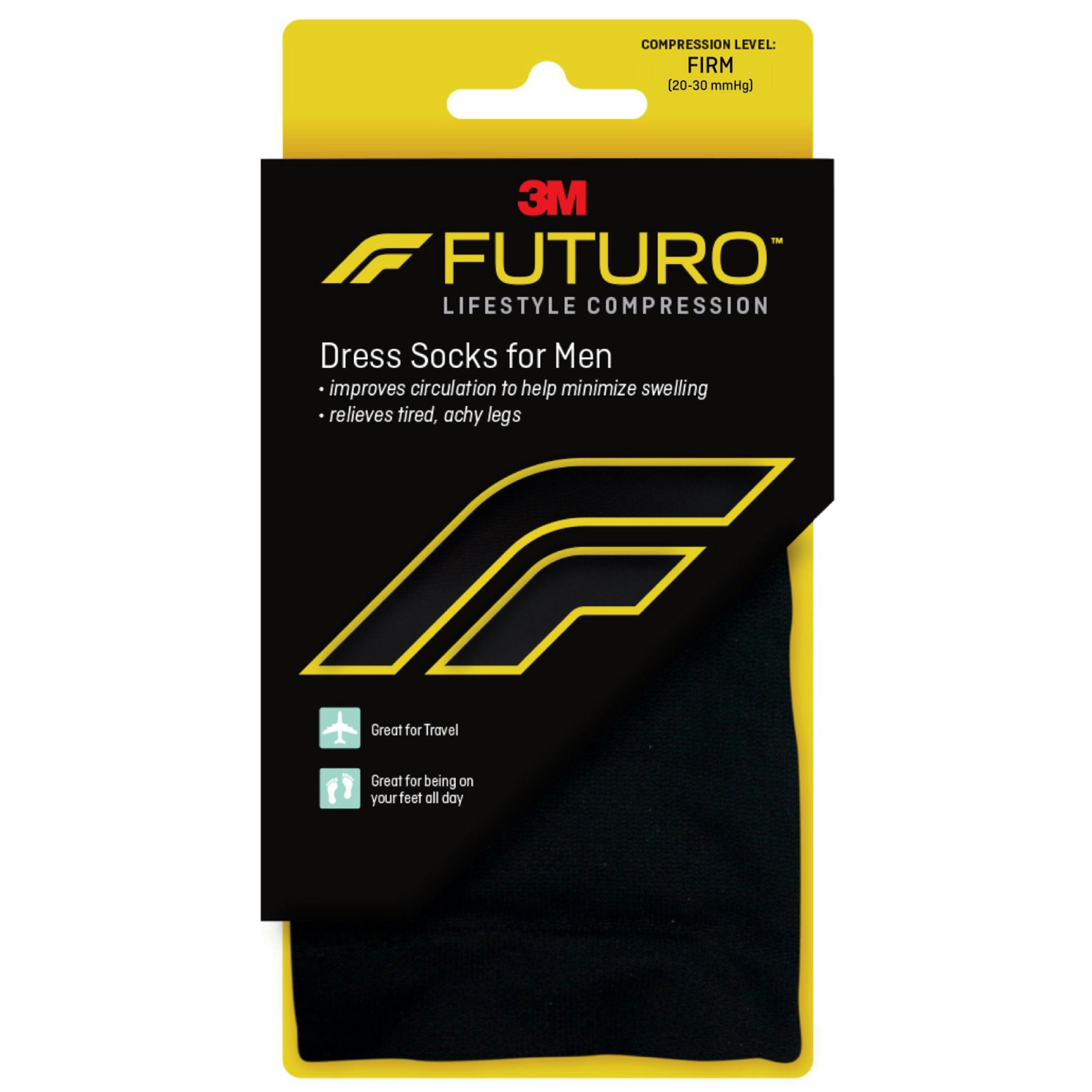3M FUTURO Lifestyle Compression Dress Socks for Men, Firm