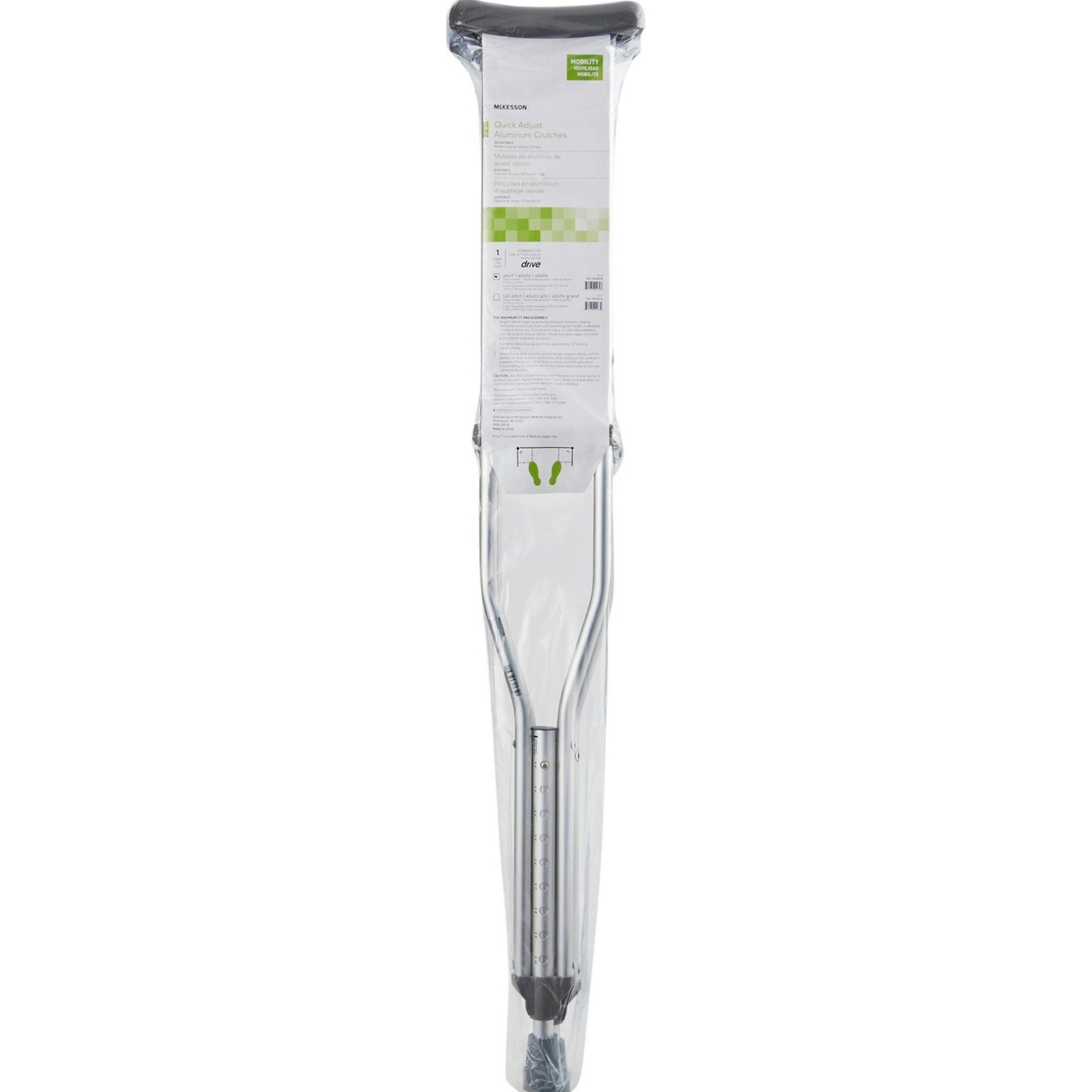 Mckesson Quick Adjust Aluminum Crutches