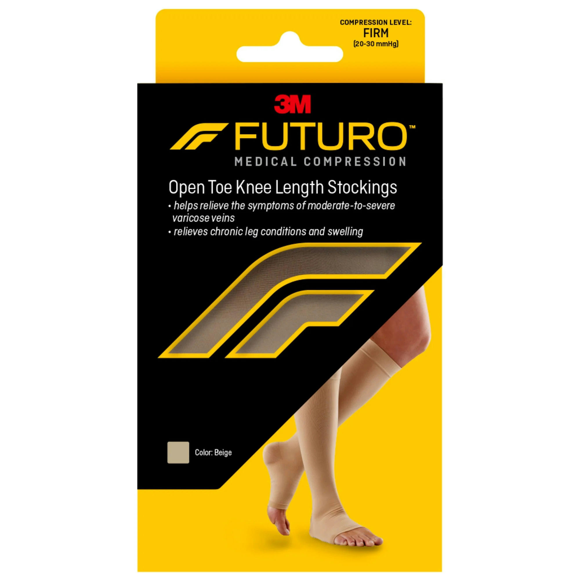 3M FUTURO Open Toe Knee Length Stockings, Firm