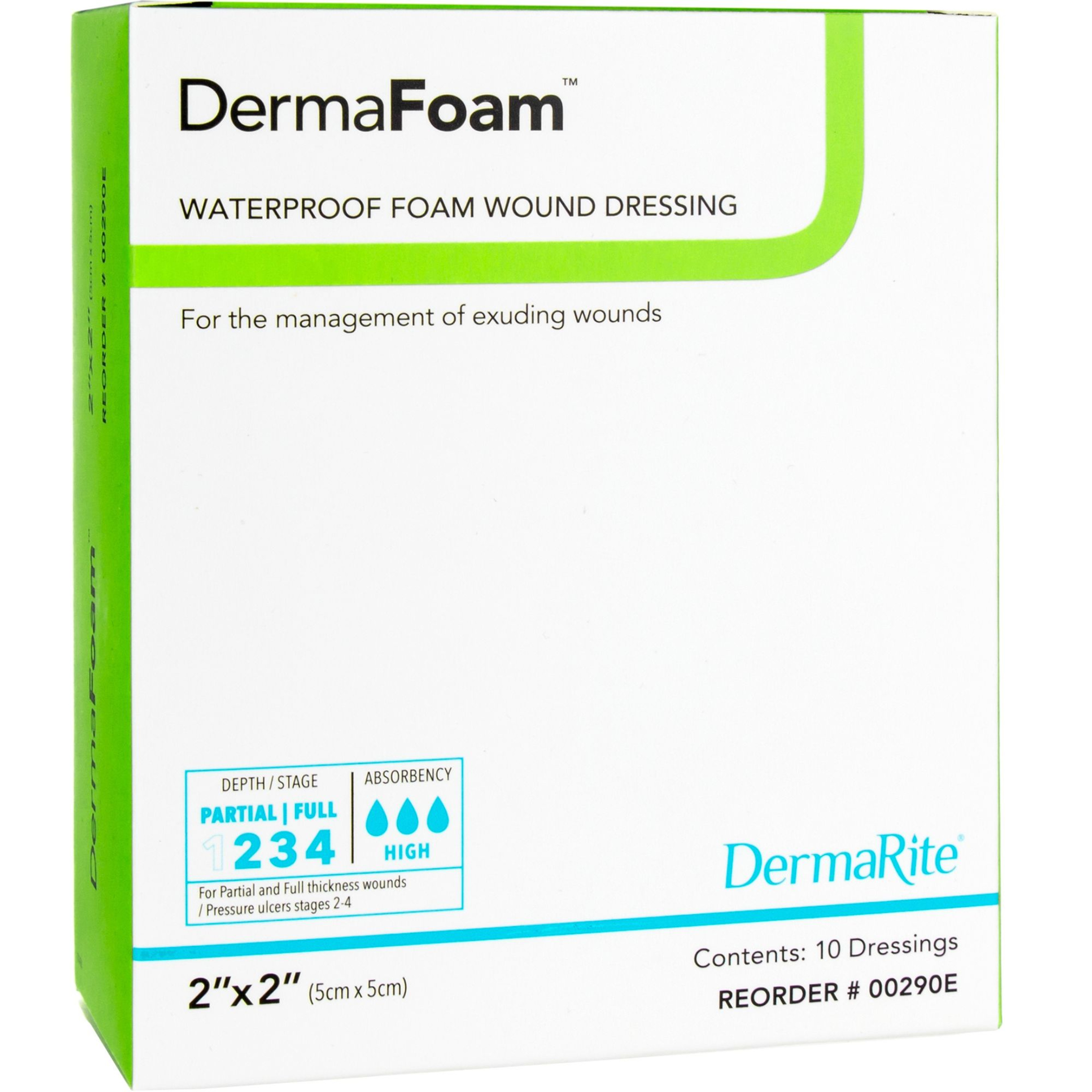 DermaRite DermaFoam Waterproof Foam Wound Dressing