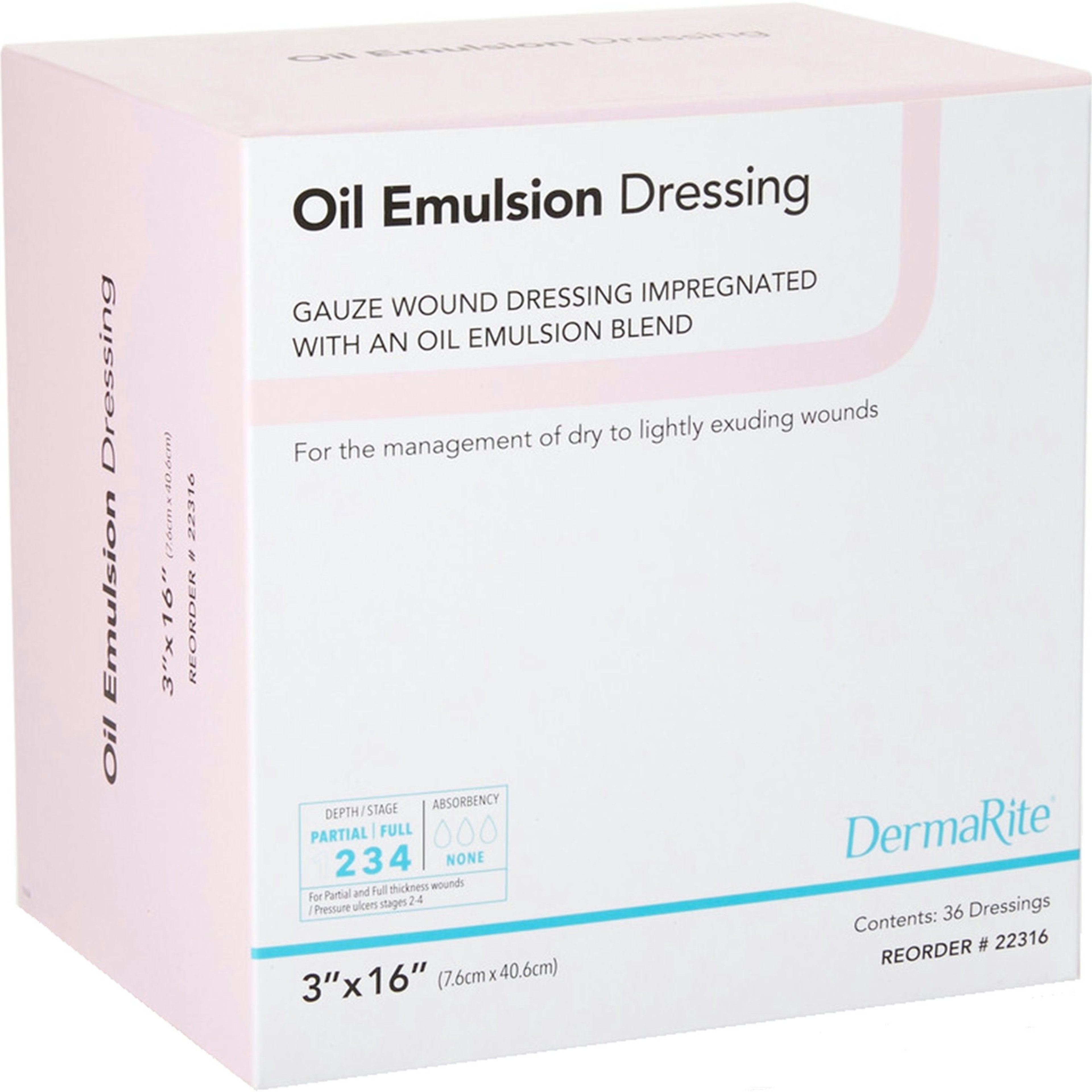 DermaRite Oil Emulsion Nonadherent Wound Dressing
