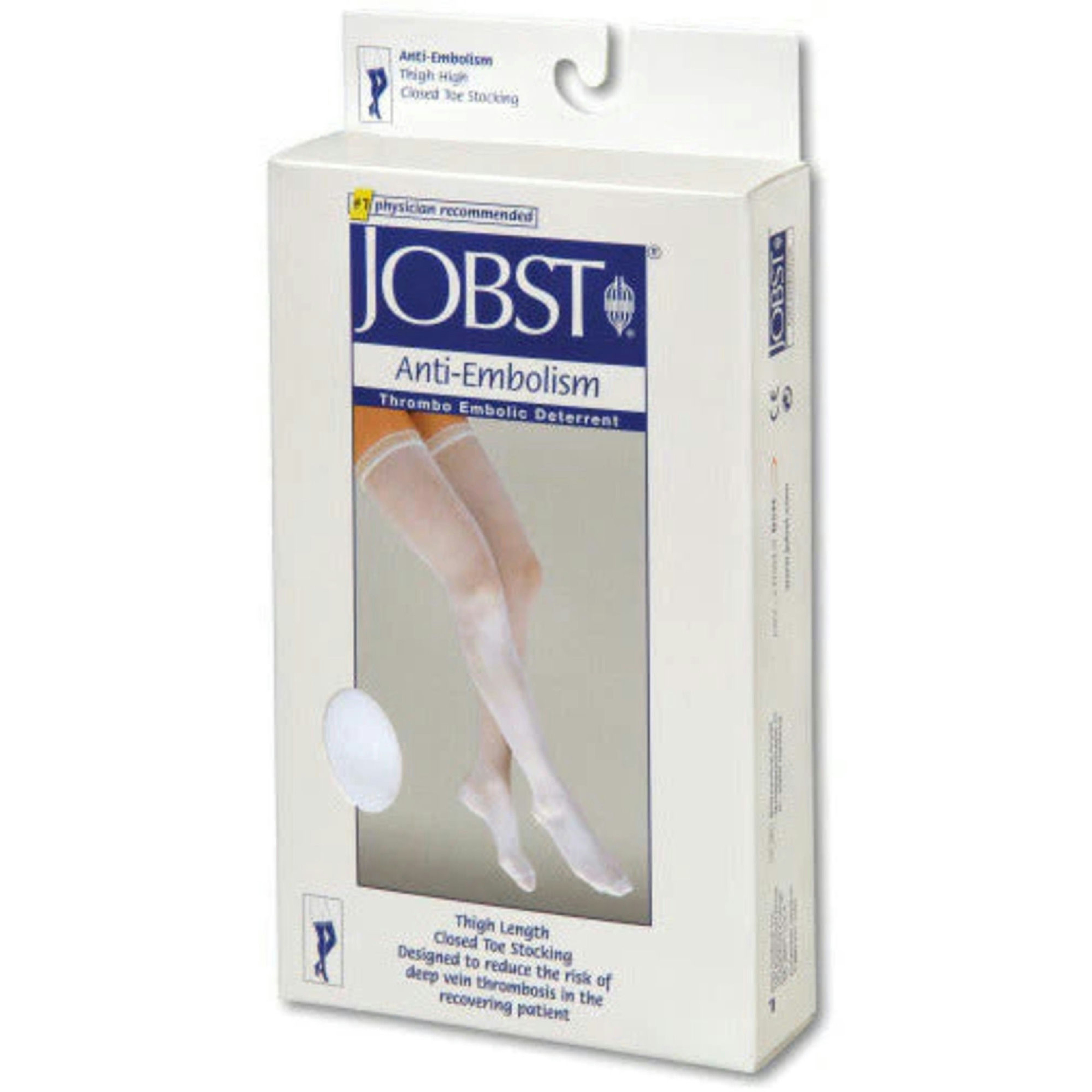JOBST Seamless Anti-Embolism Elastic Thigh High Stocking, 18 mmHg