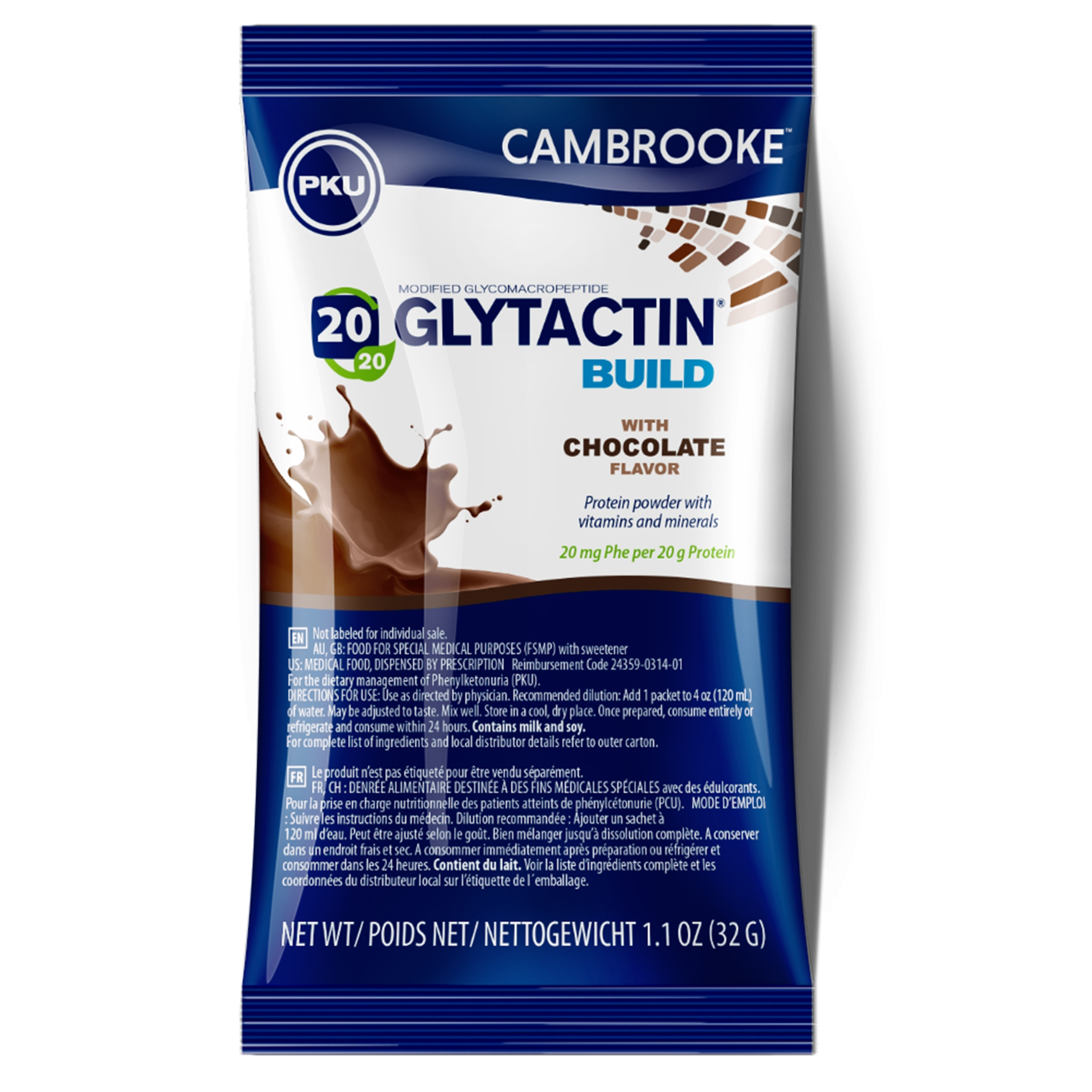 Cambrooke Glytactin Build 20/20 PKU Oral Supplement Powder
