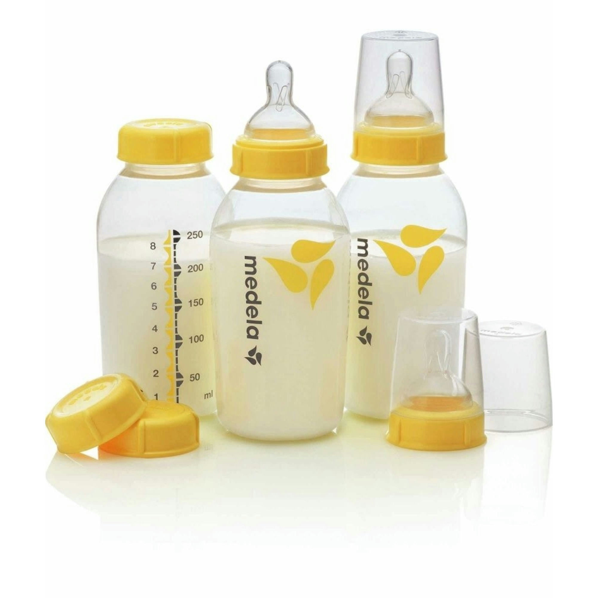 Medela Breast Milk Bottles with Nipples, 8 oz.