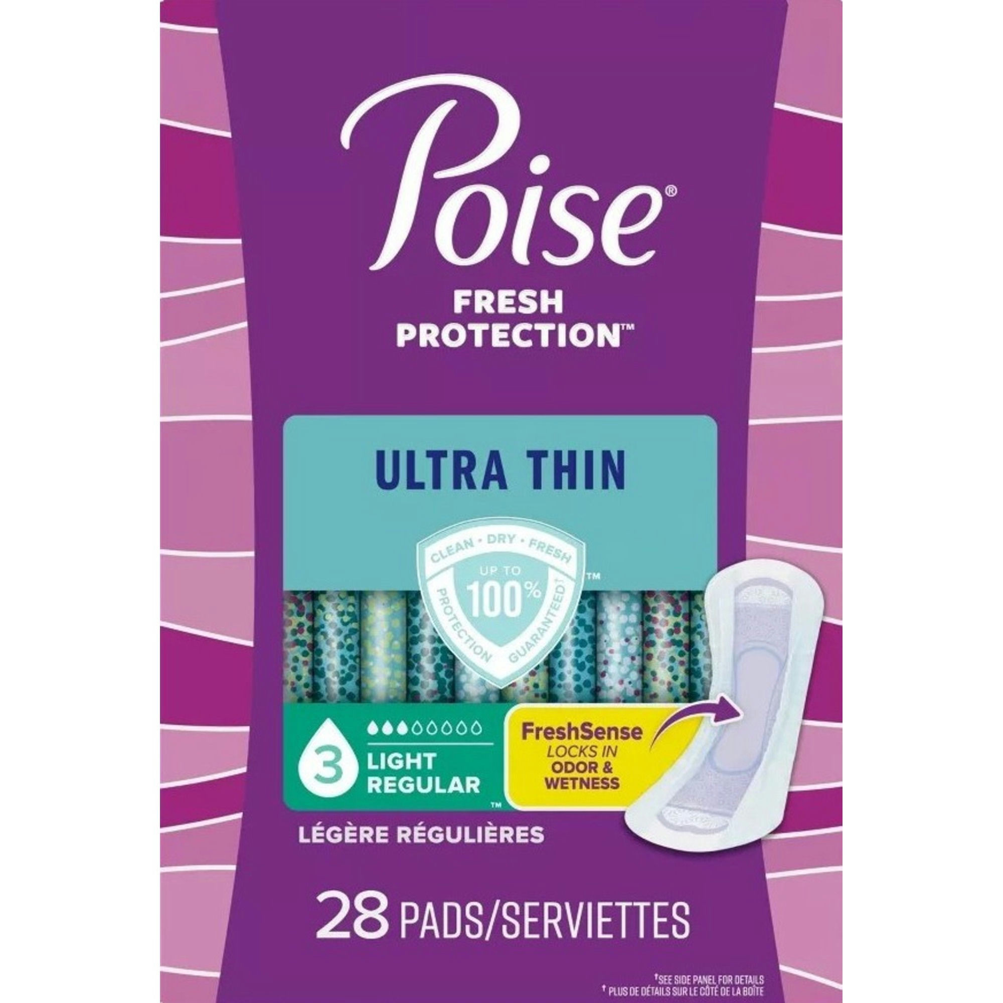 Poise Ultra Thin Pads, Light
