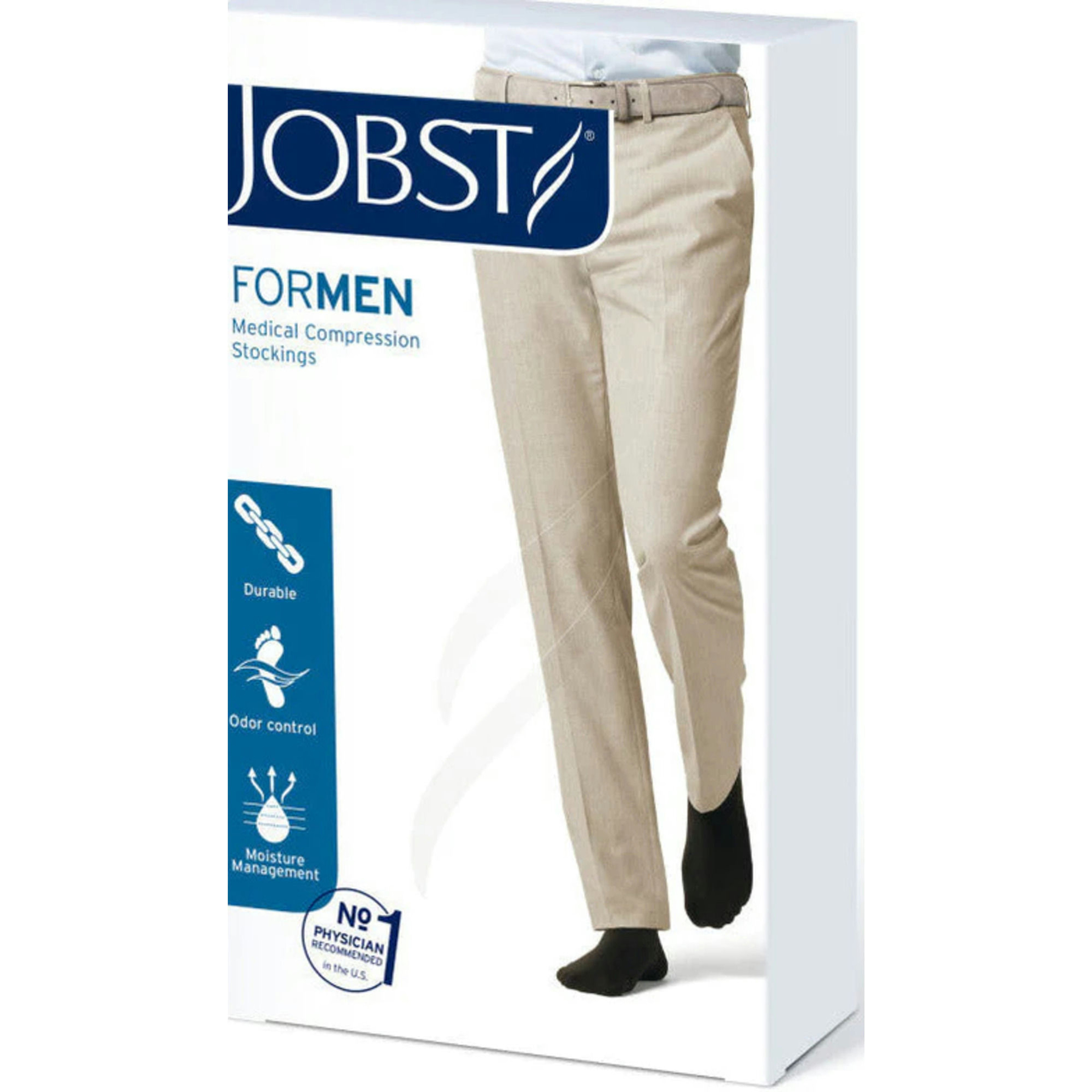 JOBST ForMen Knee High Medical Compression Stockings, 15-20 mmHg