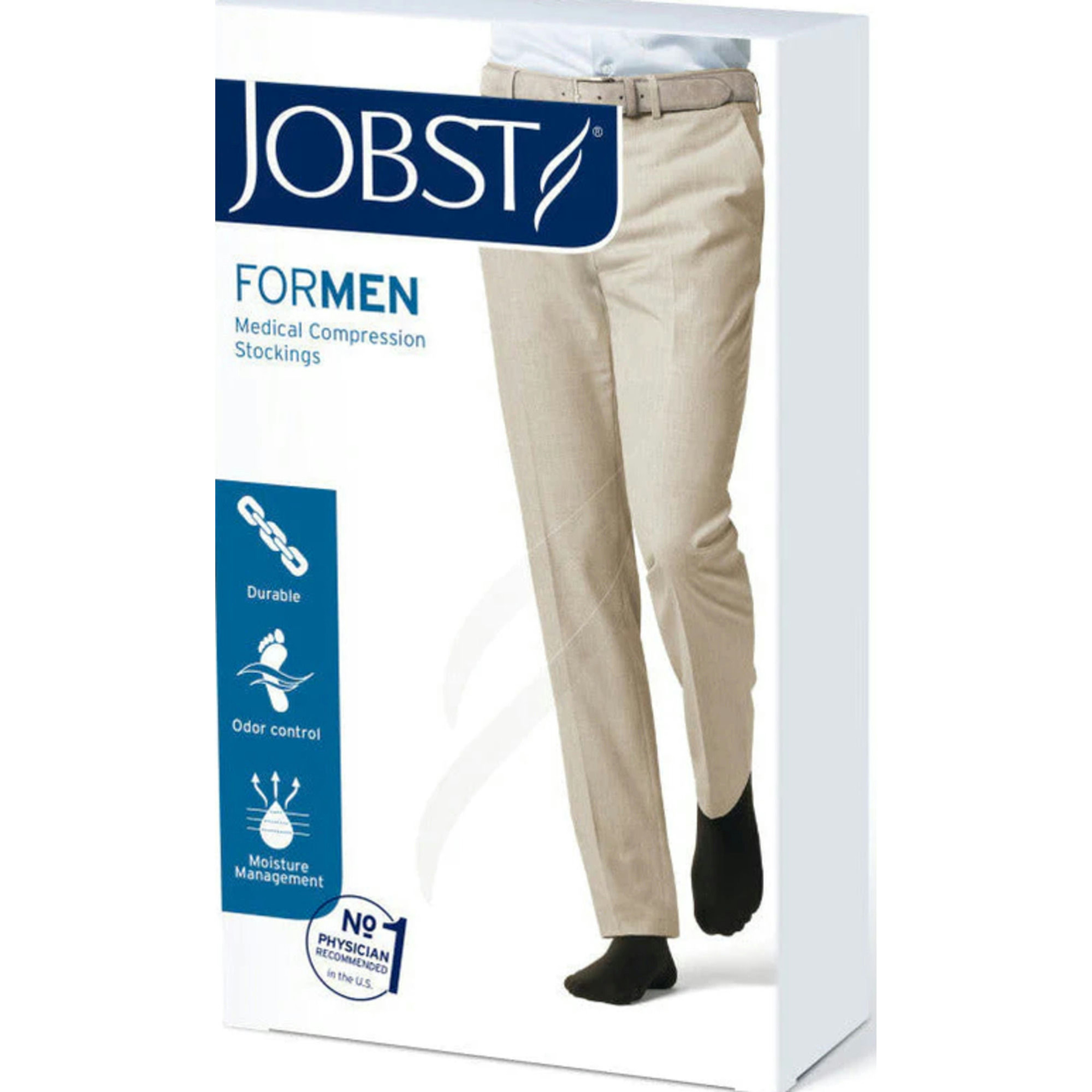 JOBST ForMen Knee High Medical Compression Stockings, 15-20 mmHg