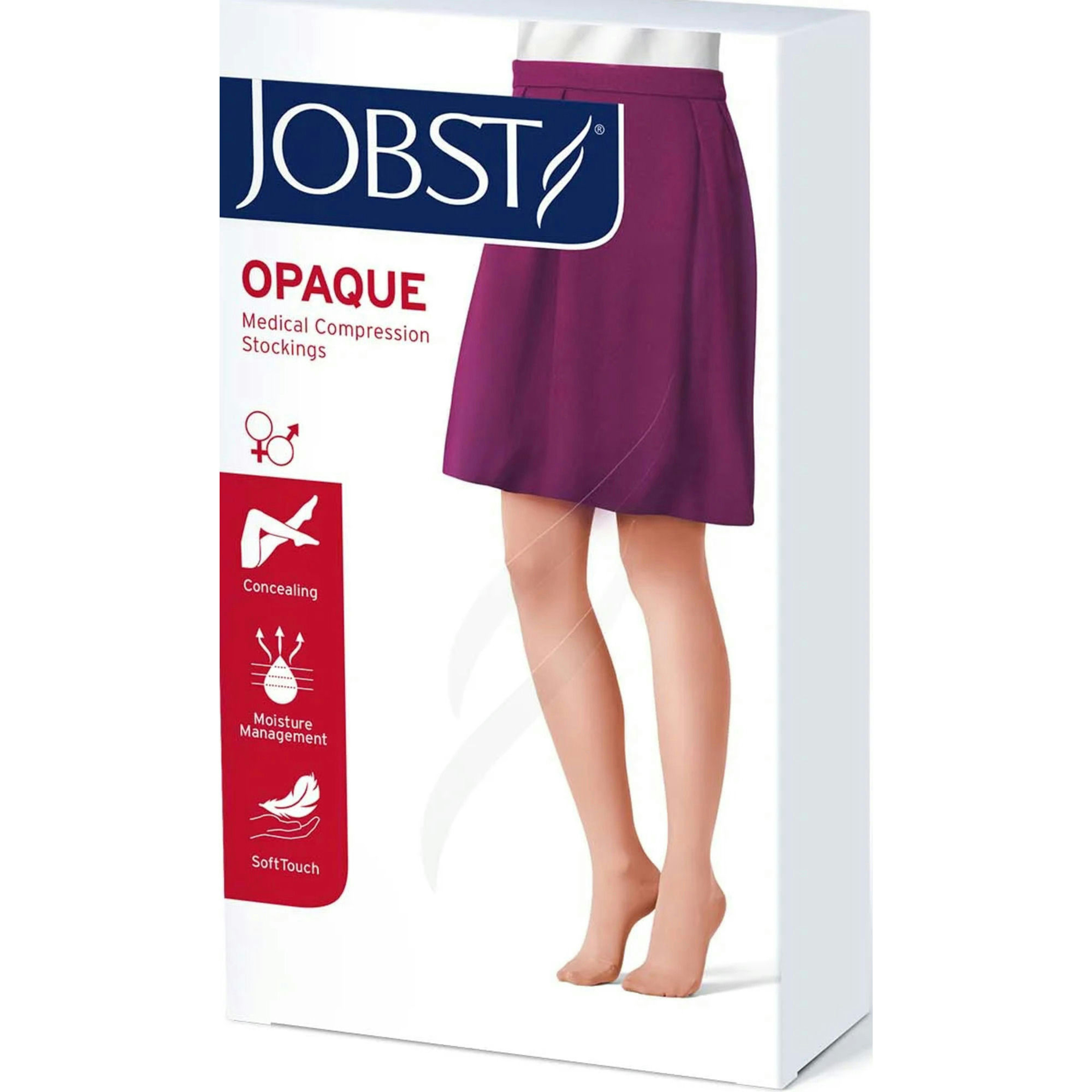 JOBST Opaque Knee High Open Toe Medical Compression Stockings, 30-40 mmHg