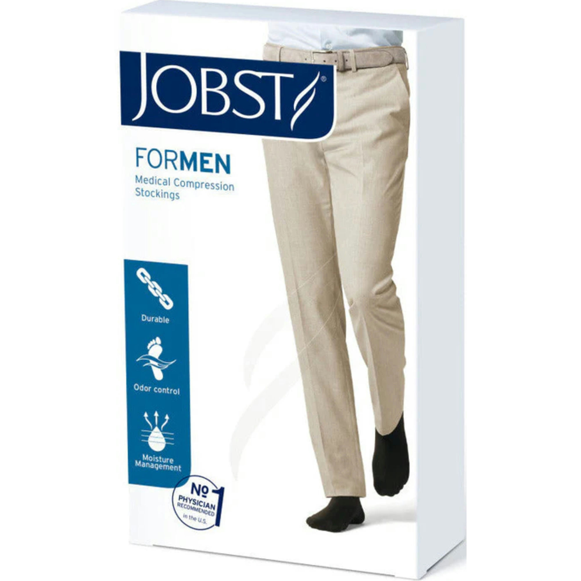 JOBST ForMen Knee High Medical Compression Stockings, 30-40 mmHg