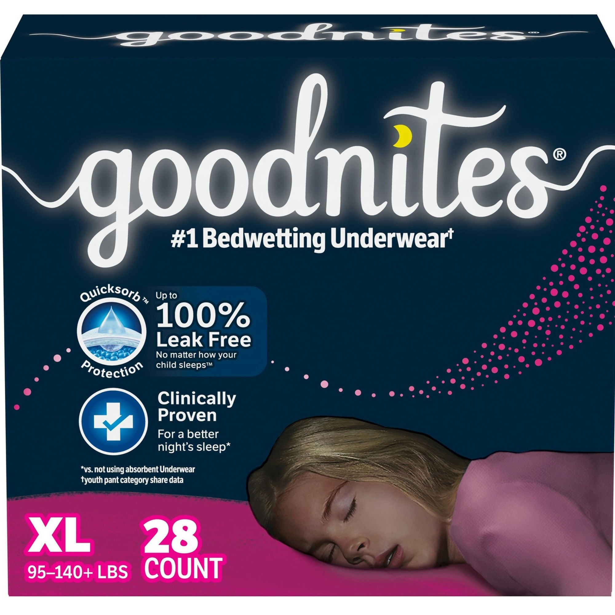 GoodNites NightTime Underwear for Girls