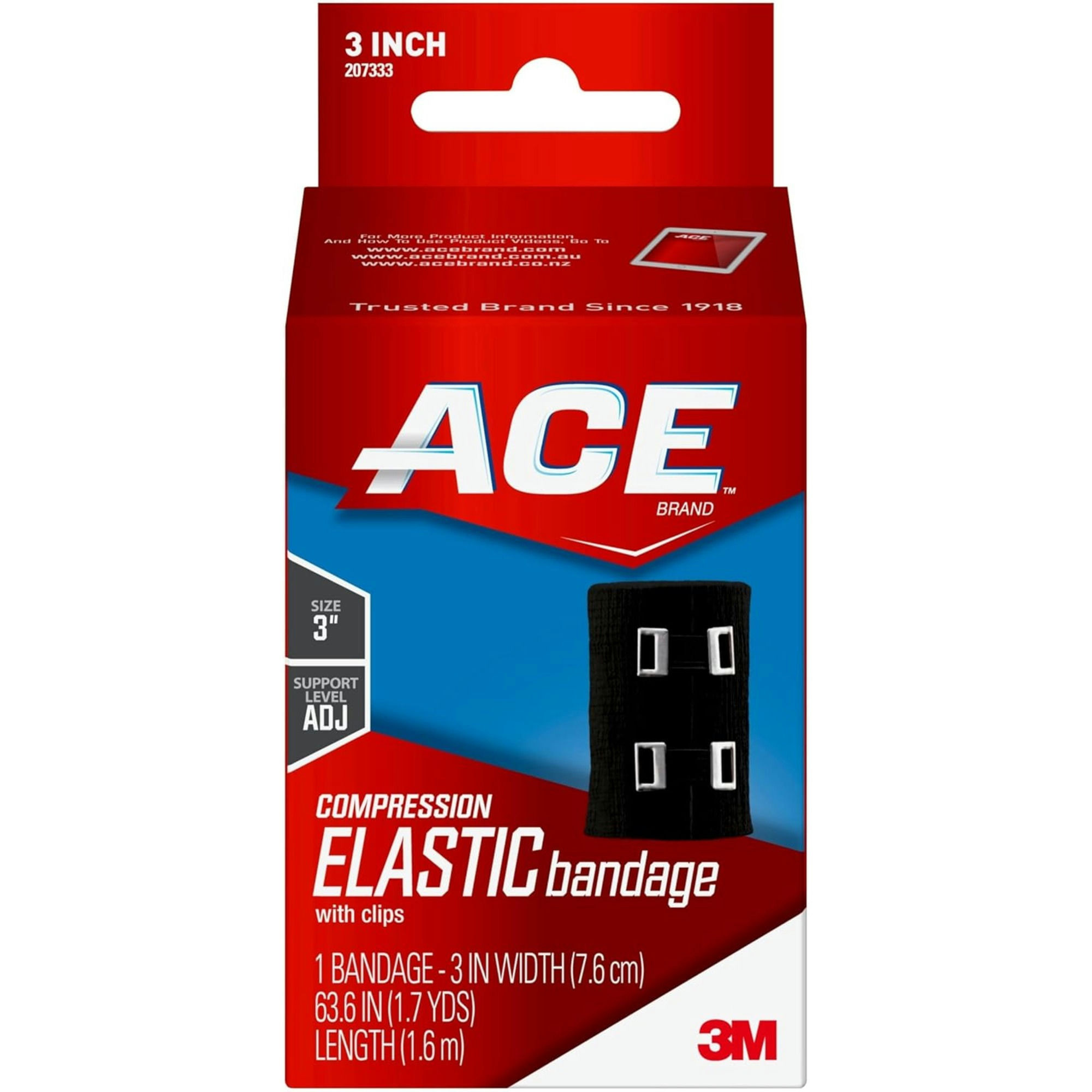 3M ACE Elastic Bandage with Clips