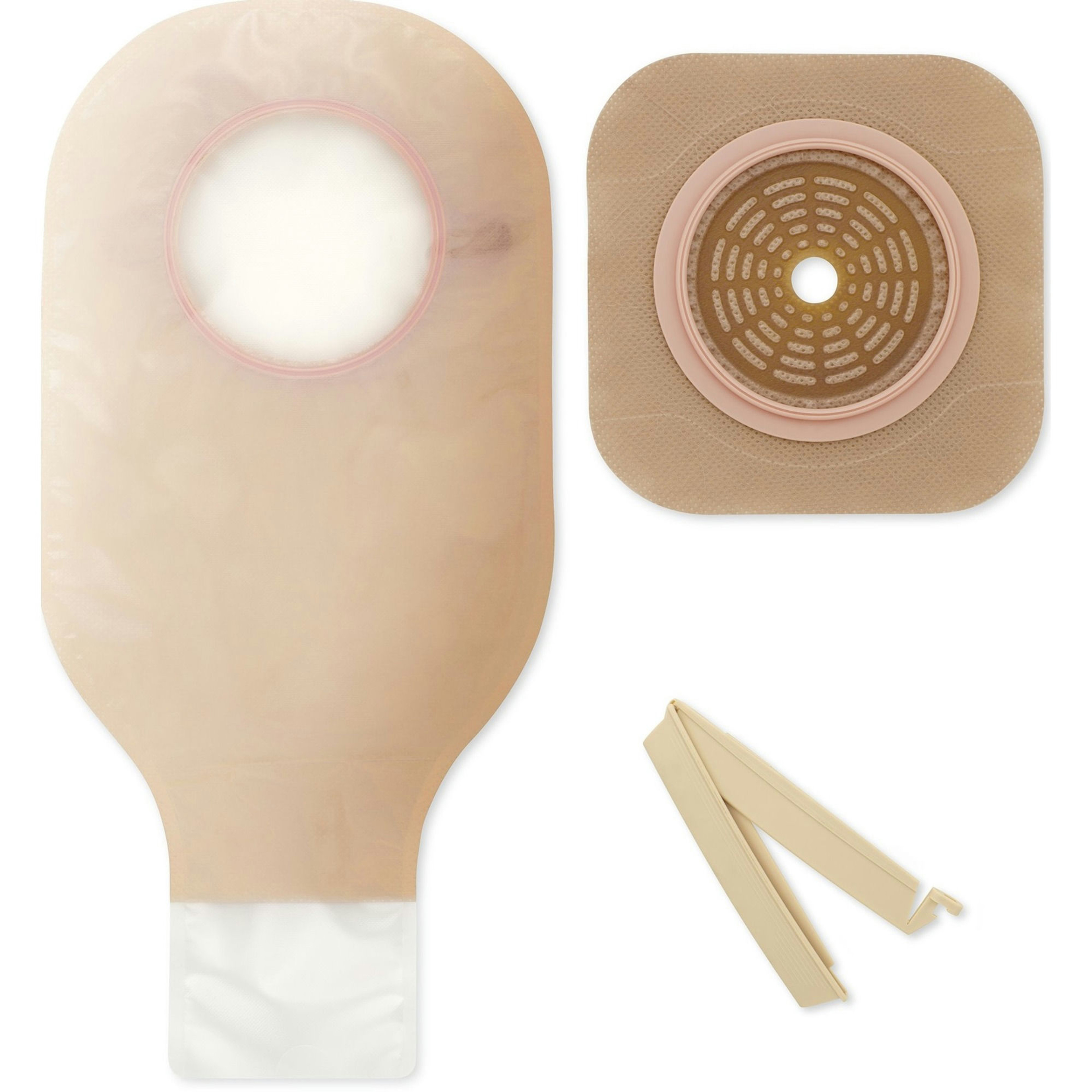 Hollister New Image Two-Piece Flat Non-Sterile Drainable Ostomy Kit, Clamp Closure