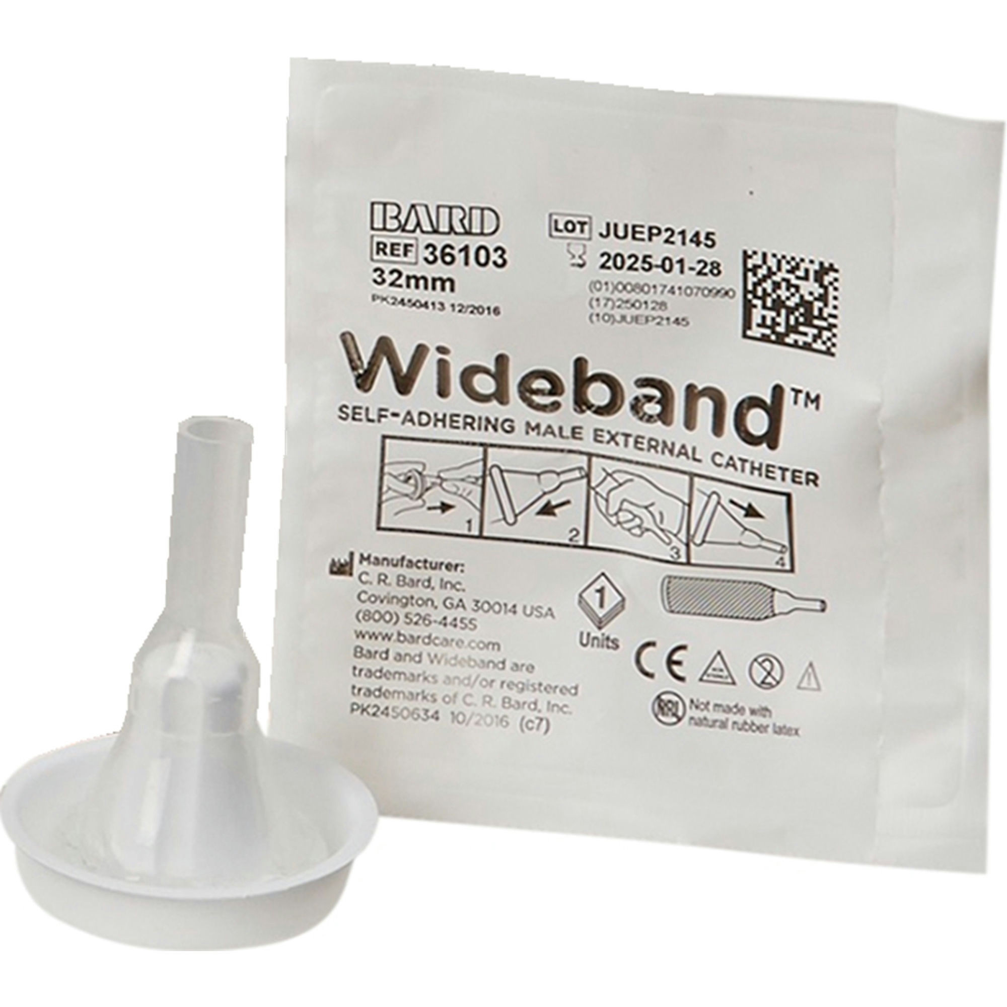 Bard Wide Band Male External Catheter