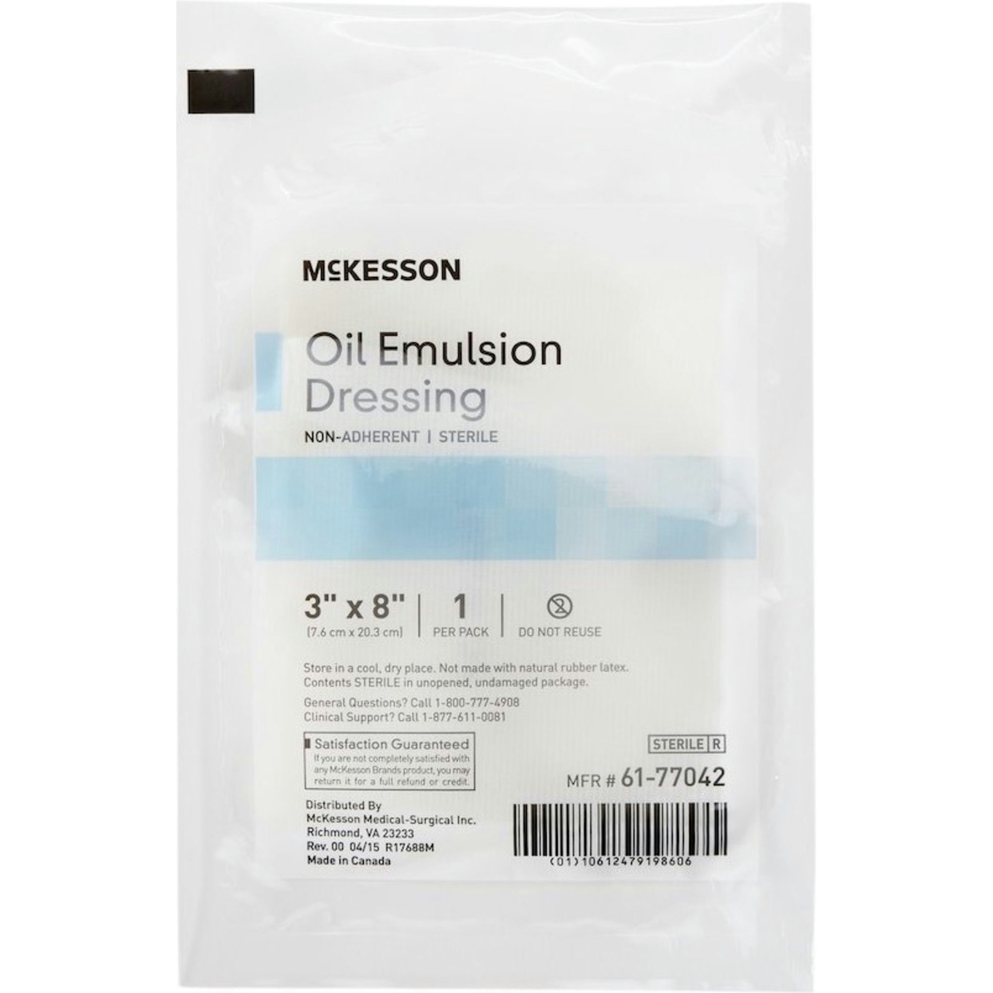 McKesson Oil Emulsion Non-Adhering Dressing