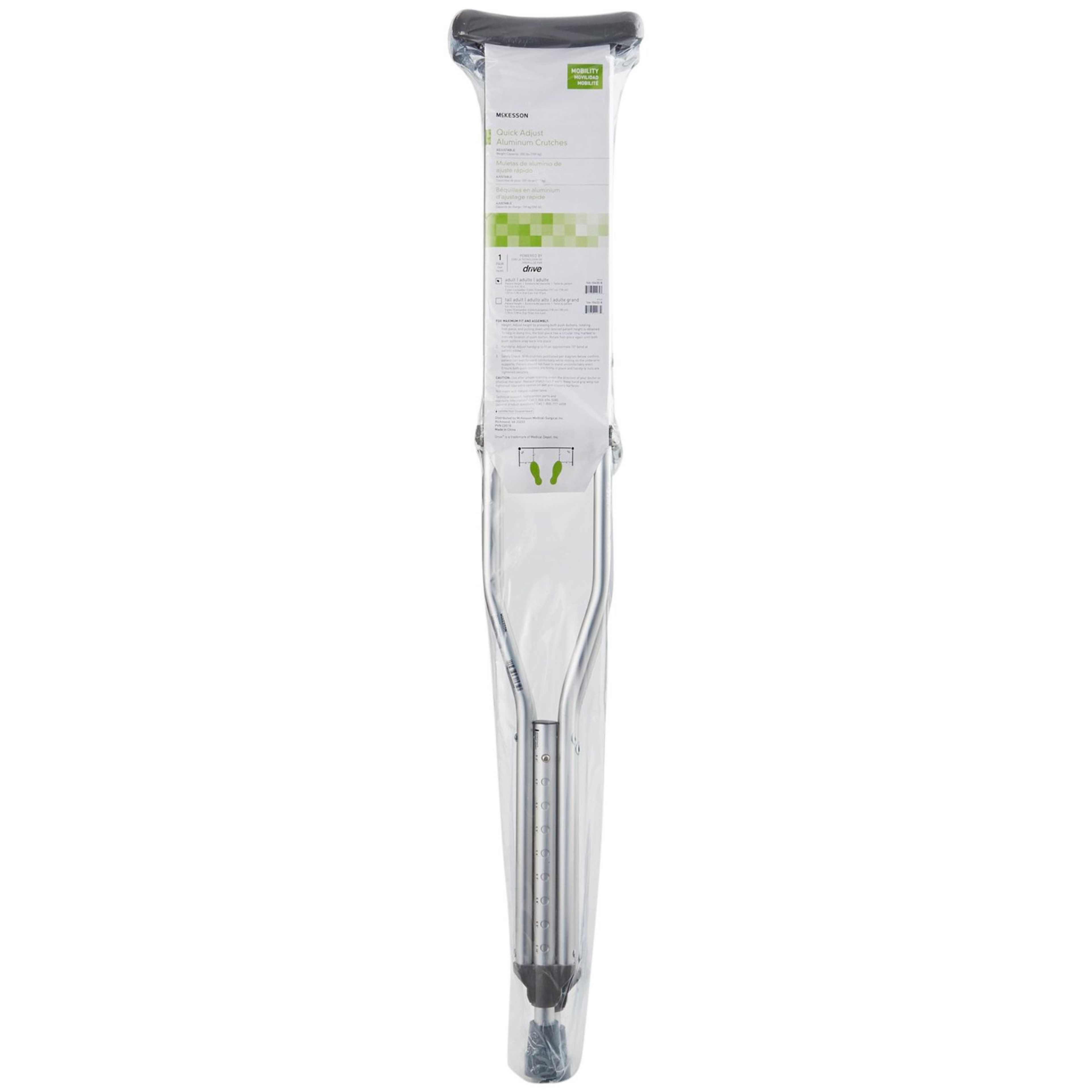 Mckesson Quick Adjust Aluminum Crutches