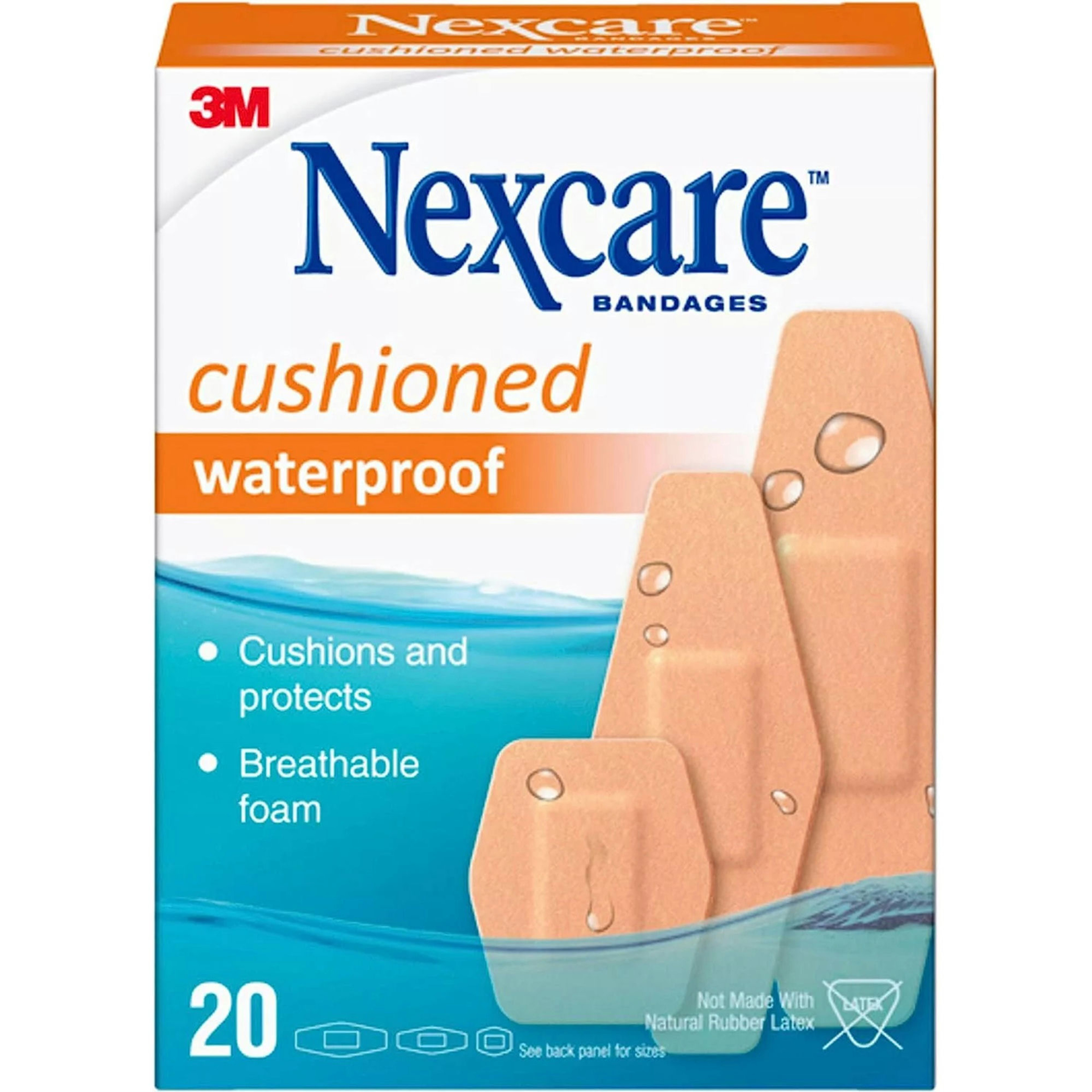 Nexcare Cushioned Waterproof Bandages
