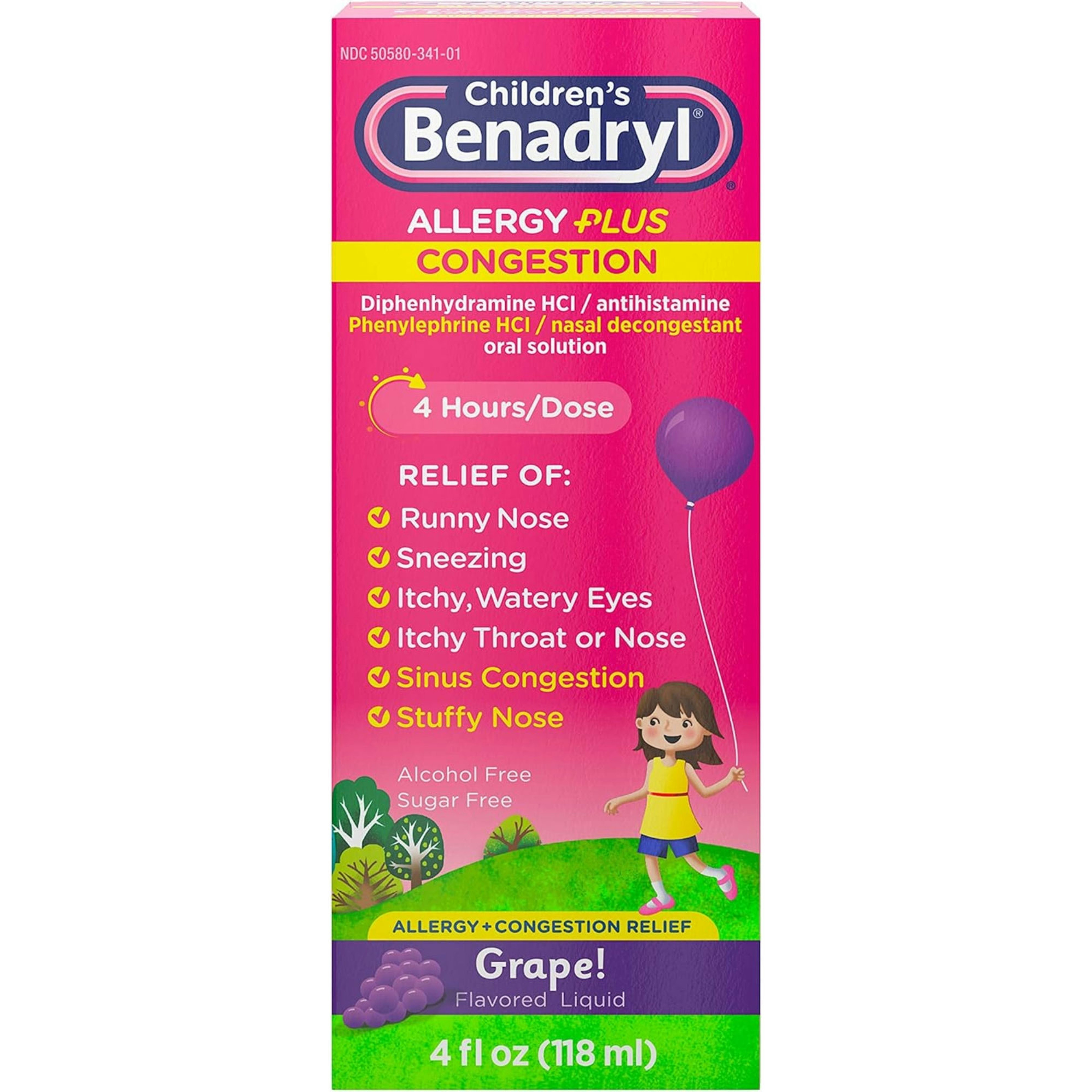 Benadryl Children's Allergy Plus Congestion Relief Liquid
