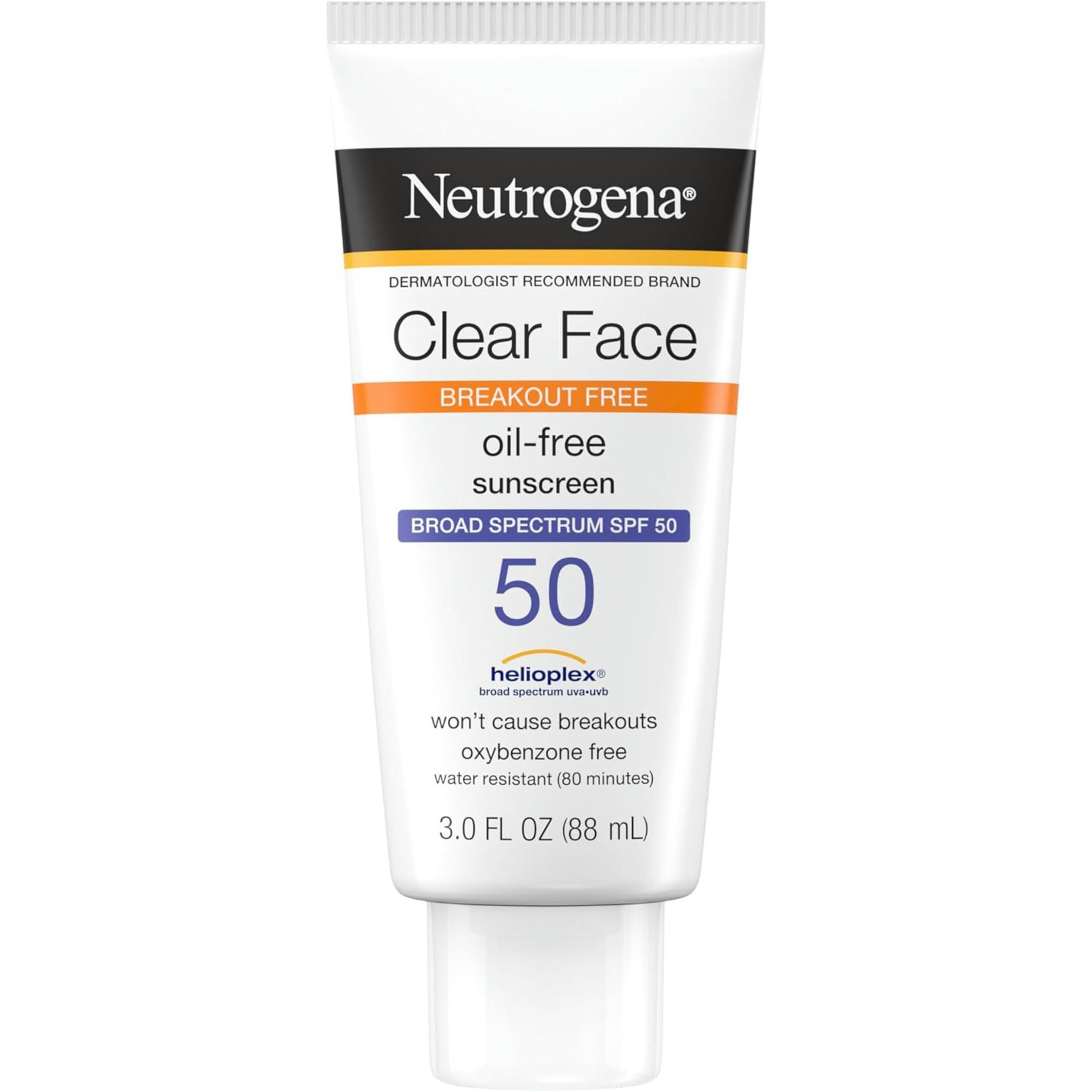Neutrogena Clear Face Breakout Free Sunscreen, SPF 50