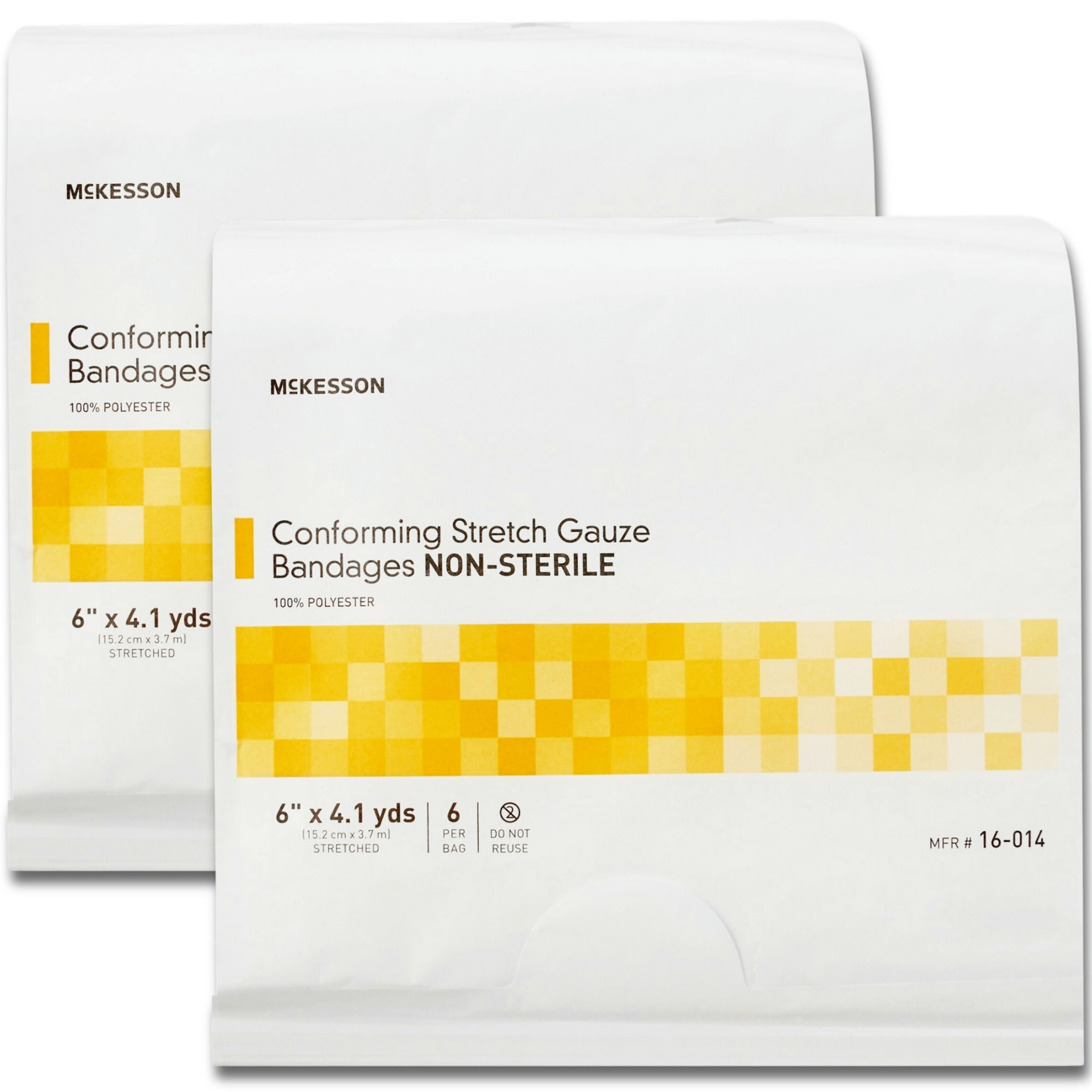 McKesson Conforming Stretch Gauze Bandages, Non-Sterile, 6" x 4.1 yds
