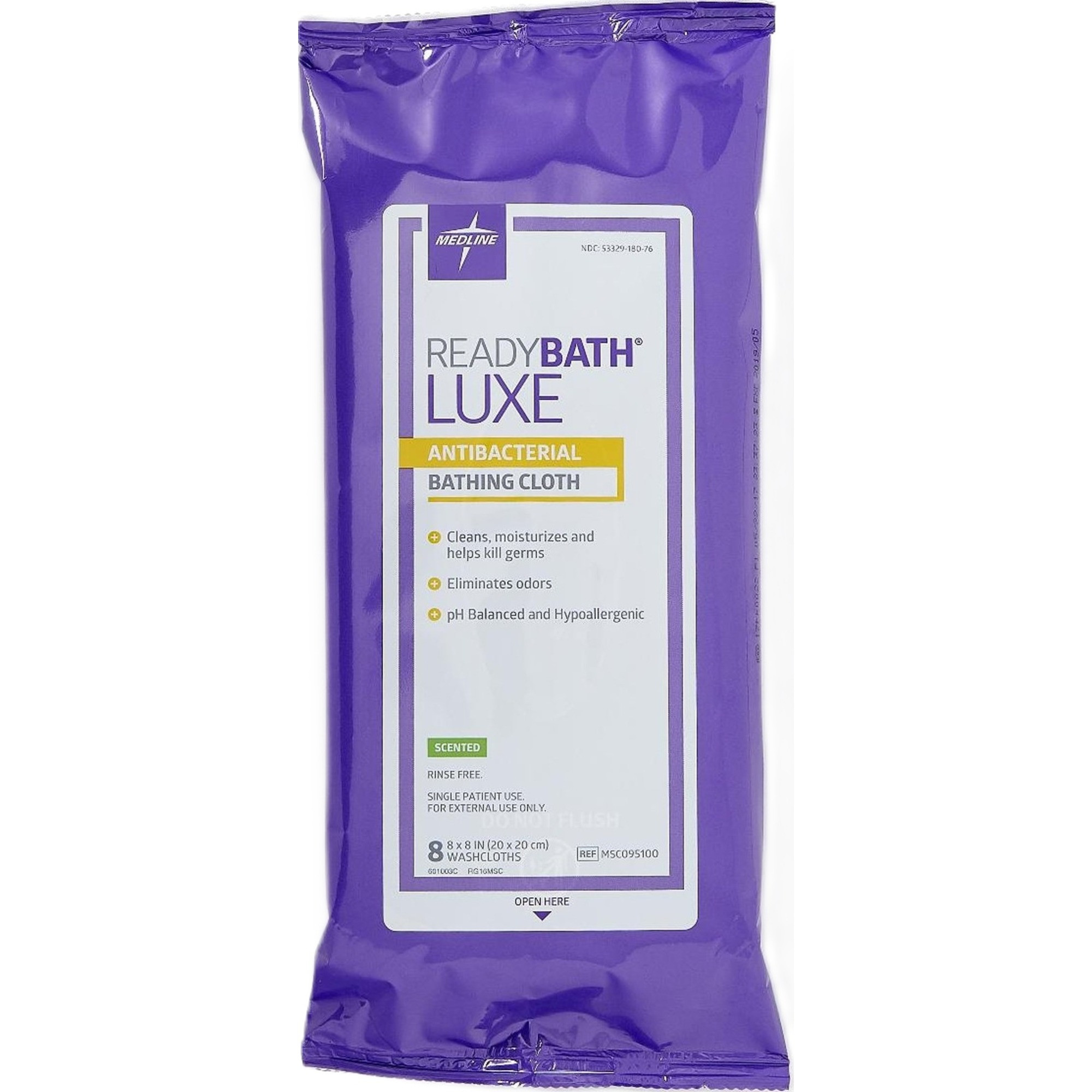 Medline ReadyBath Luxe Antibacterial Bathing Cloth