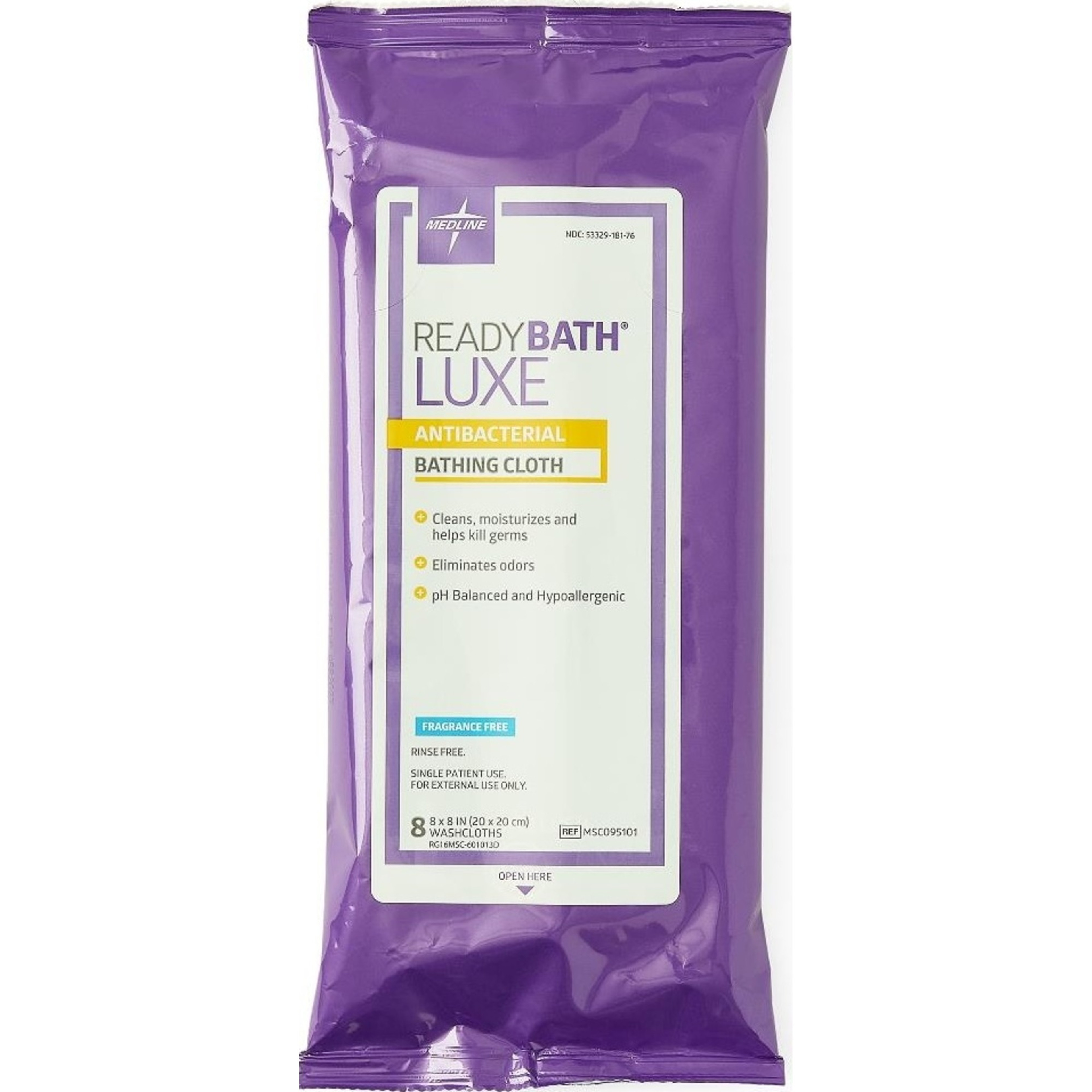 Medline ReadyBath Luxe Antibacterial Bathing Cloth