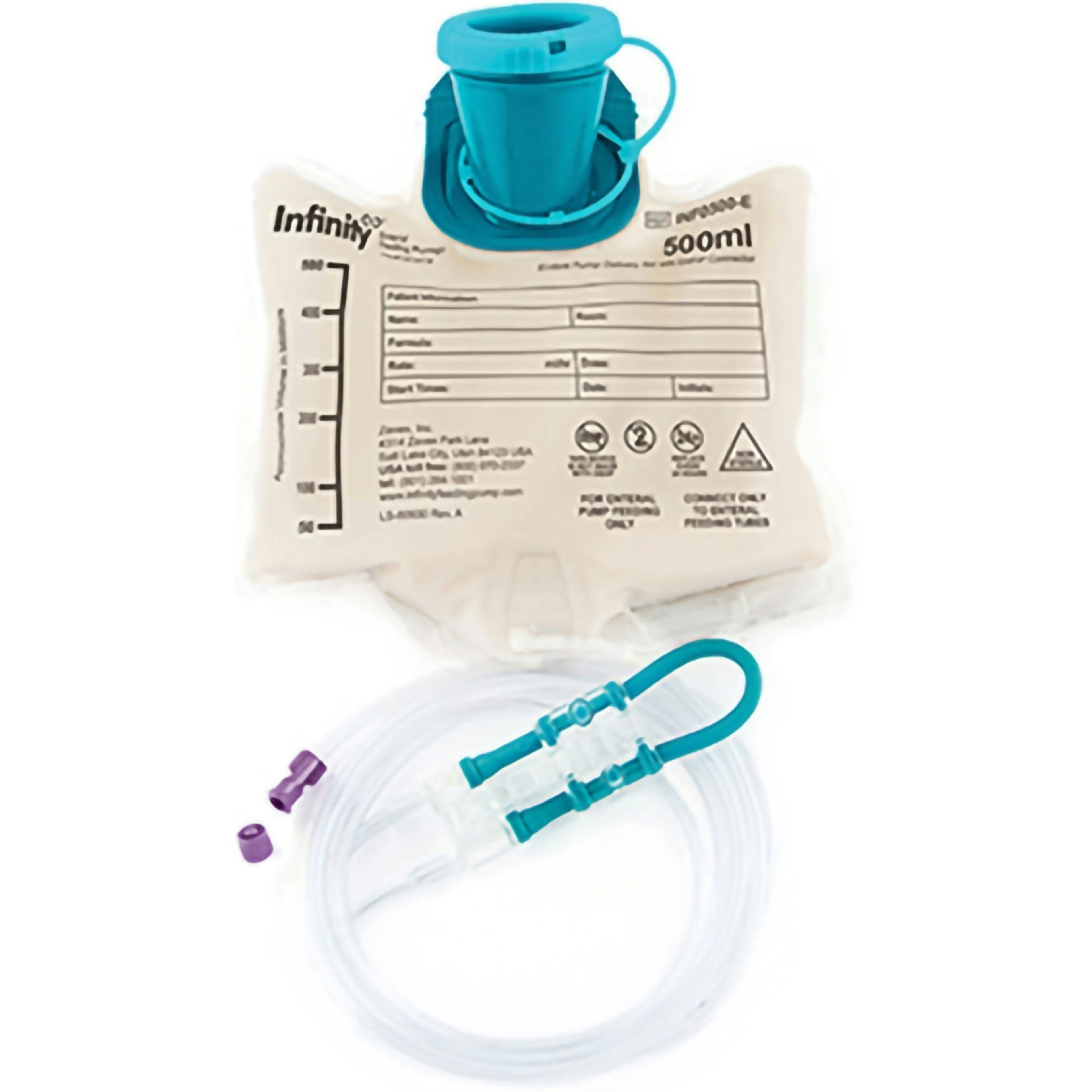 Zevex Infinity Feeding Pump Bag Set with EnFit Connector