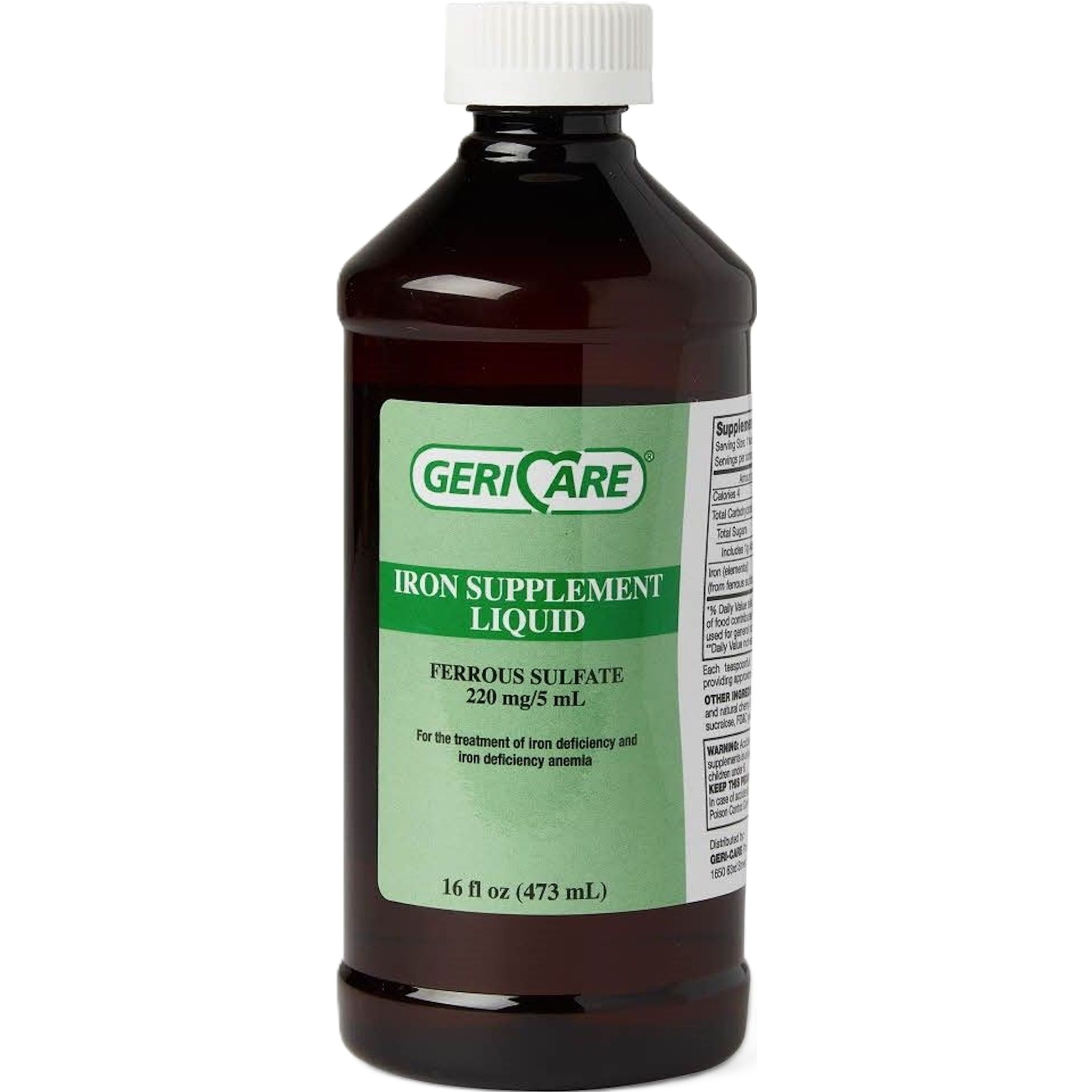 Geri-Care Iron Supplement Liquid, 220 mg/5 mL, 16 oz.