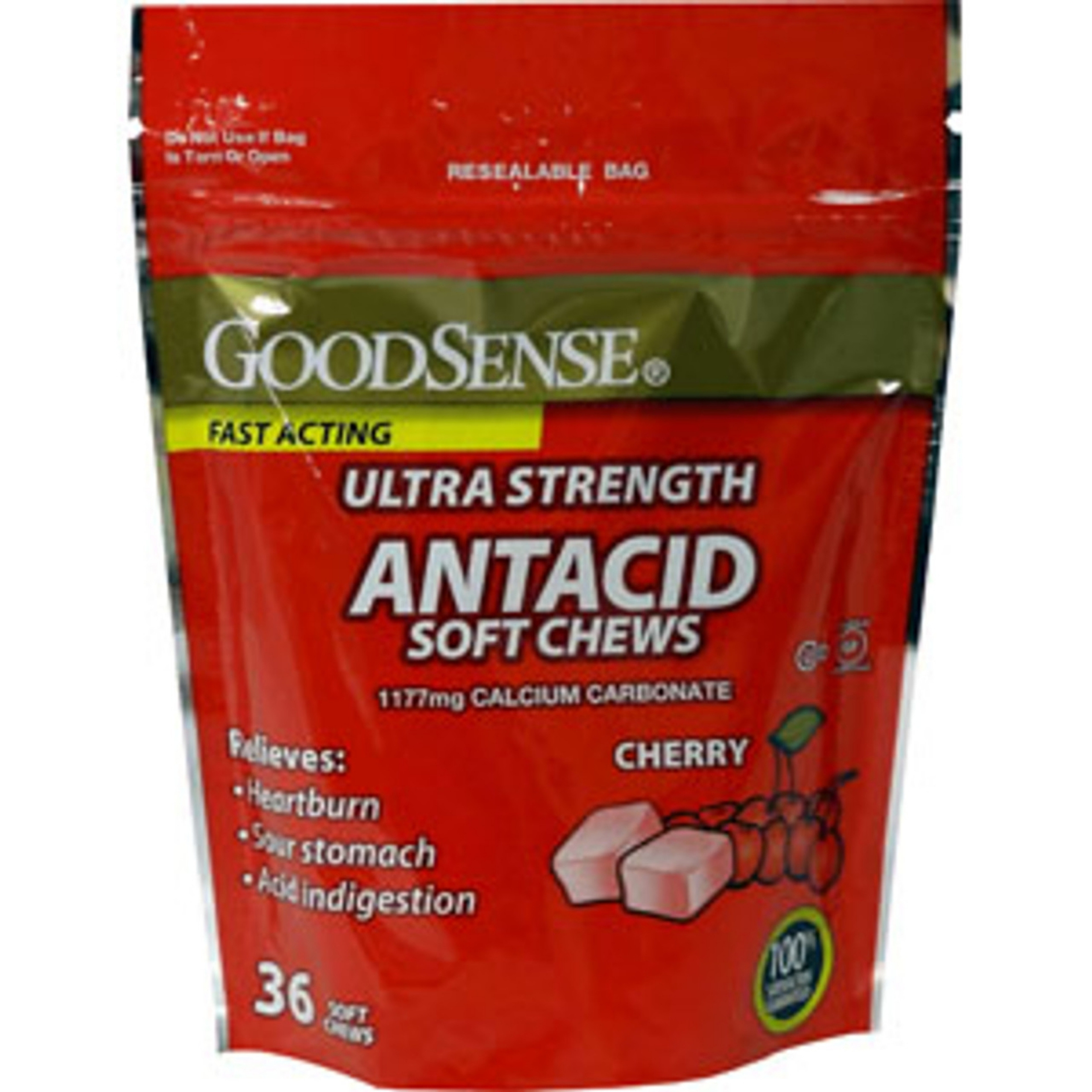 GoodSense Antacid Soft Chews, Ultra Strength, Cherry, 36 Soft Chews