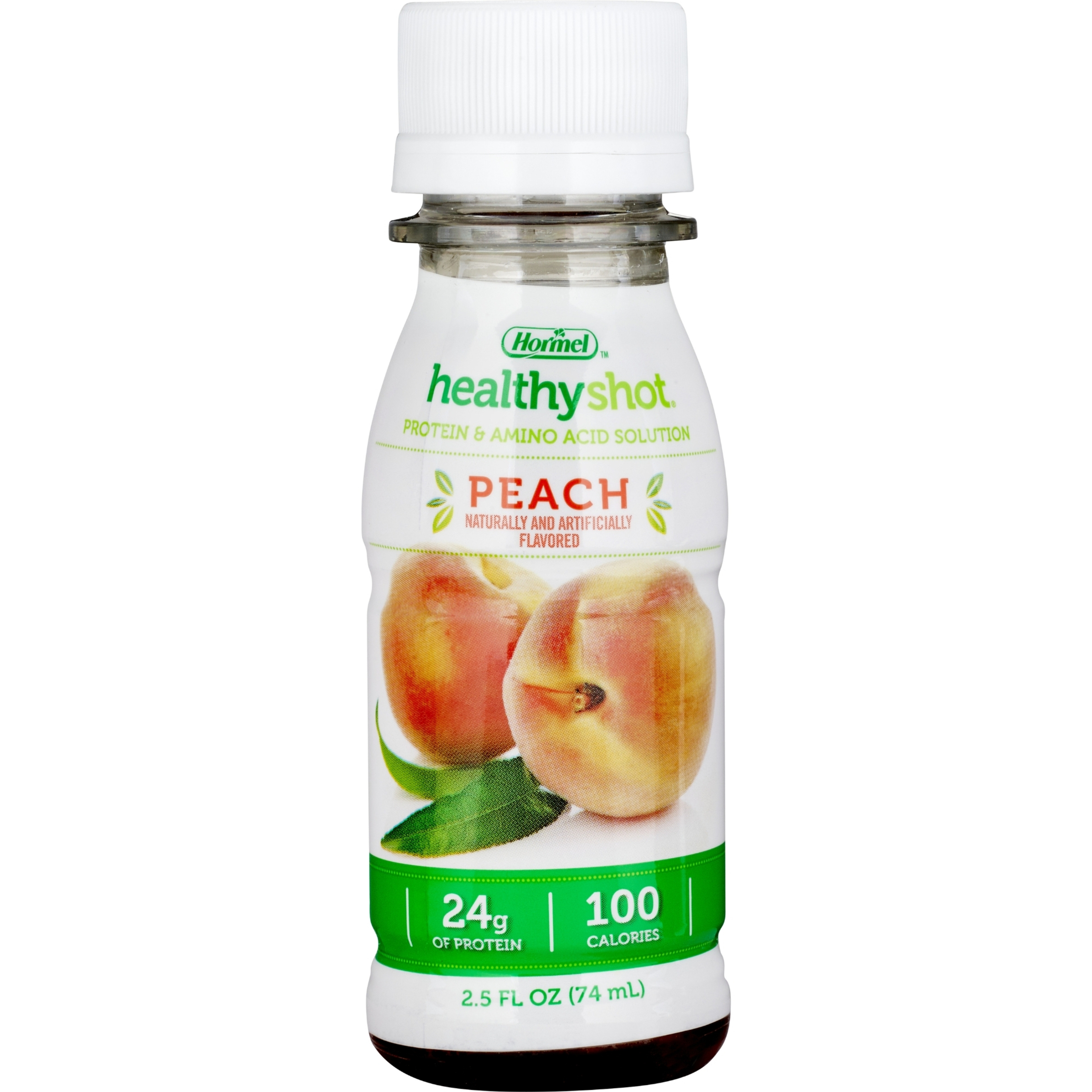 Healthy Shot Protein Supplement, Peach Flavor, 2.5 oz.