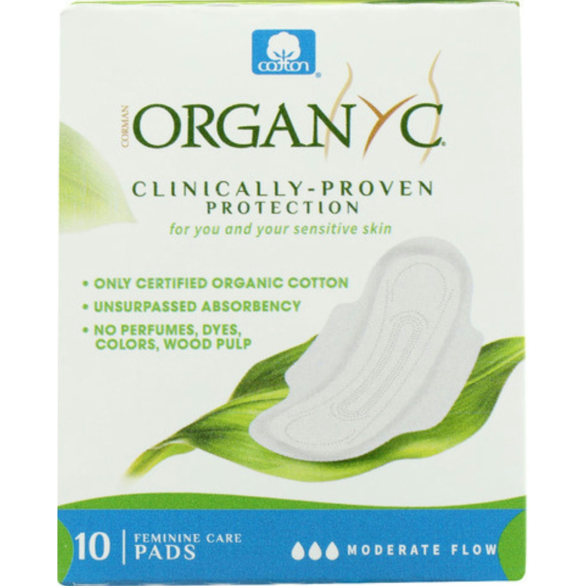 Organyc Moderate Feminine Care Pads