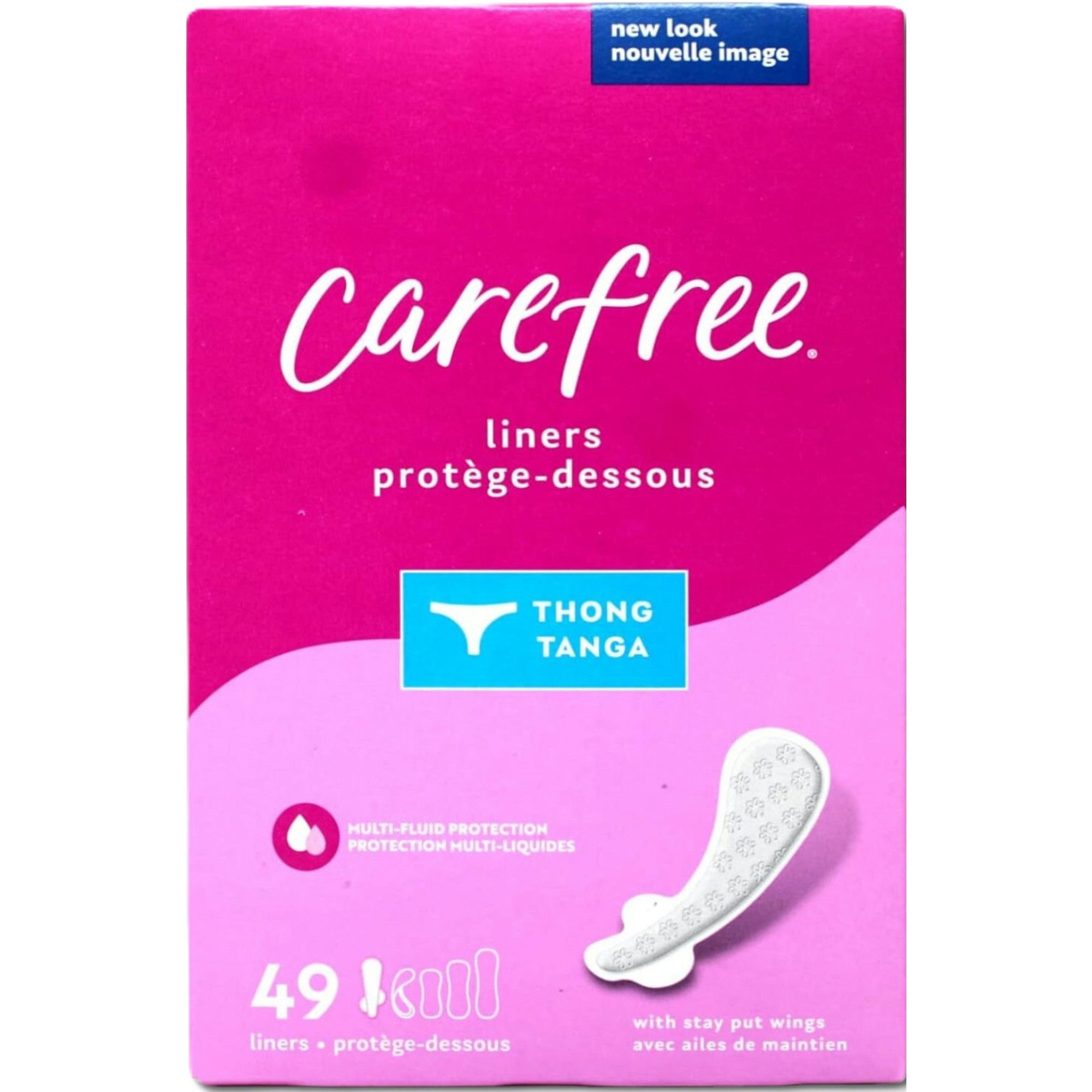 Carefree Thong Panty Liner, Unscented, Regular