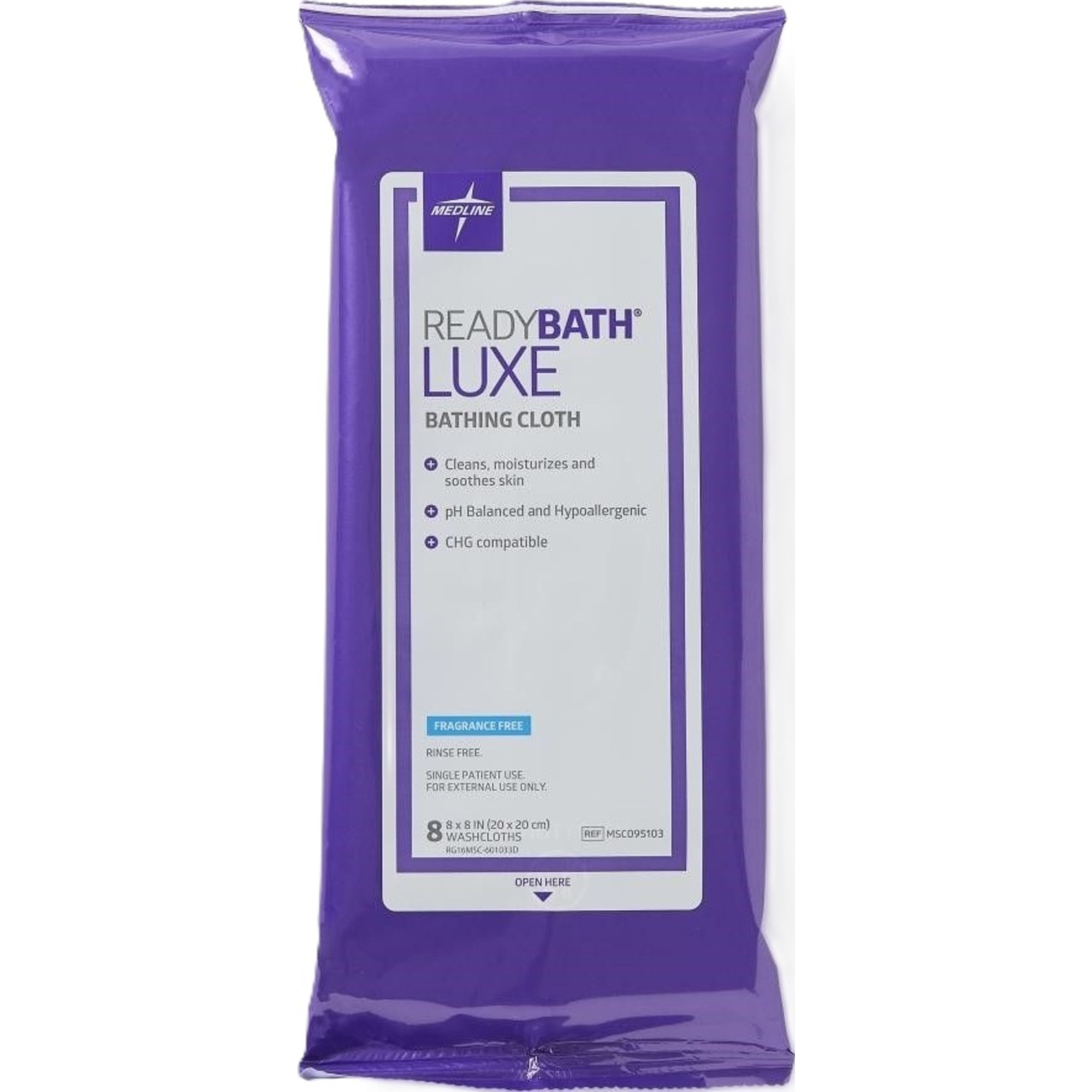 Medline ReadyBath LUXE Total Body Cleansing Heavyweight Washcloths