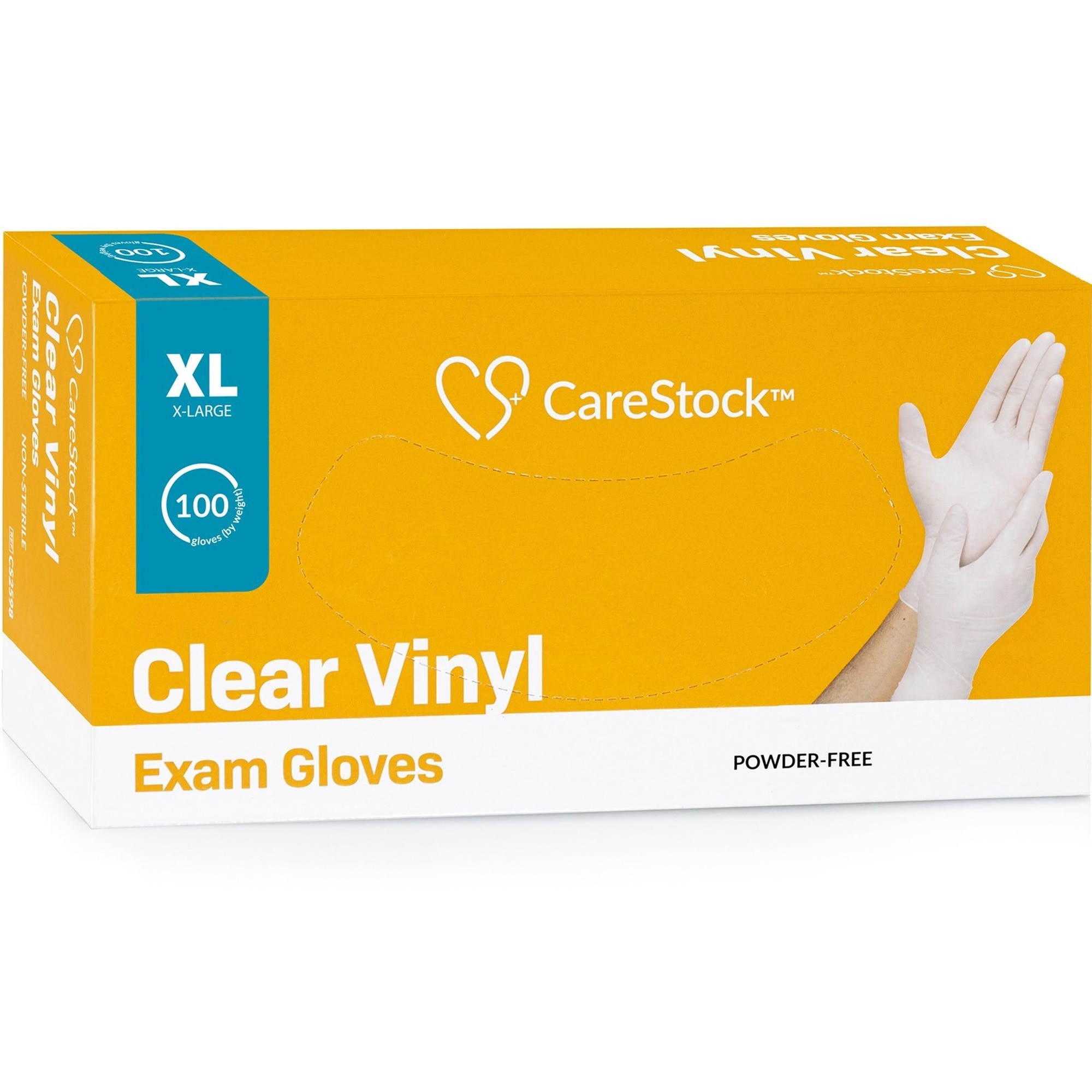 CareStock Clear Vinyl Exam Gloves