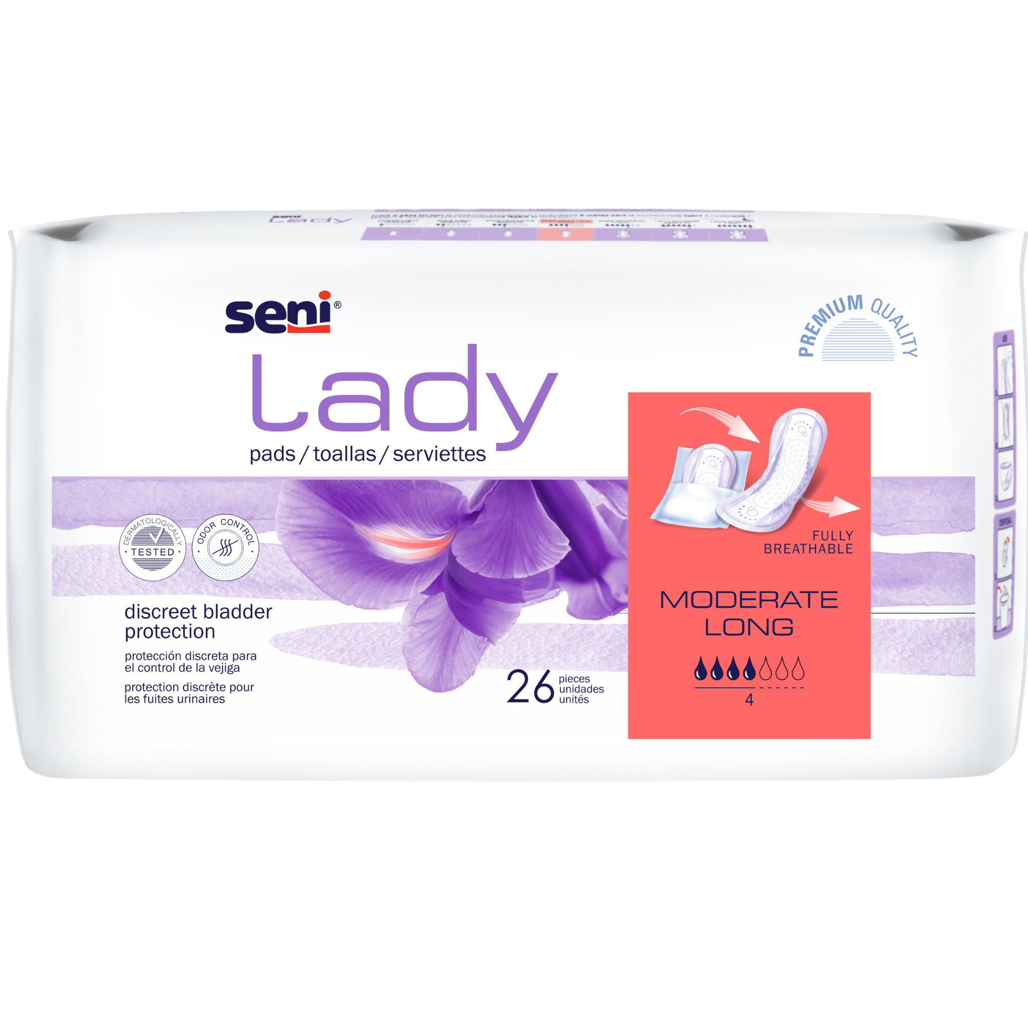 Seni Lady Moderate Pads, Regular & Long
