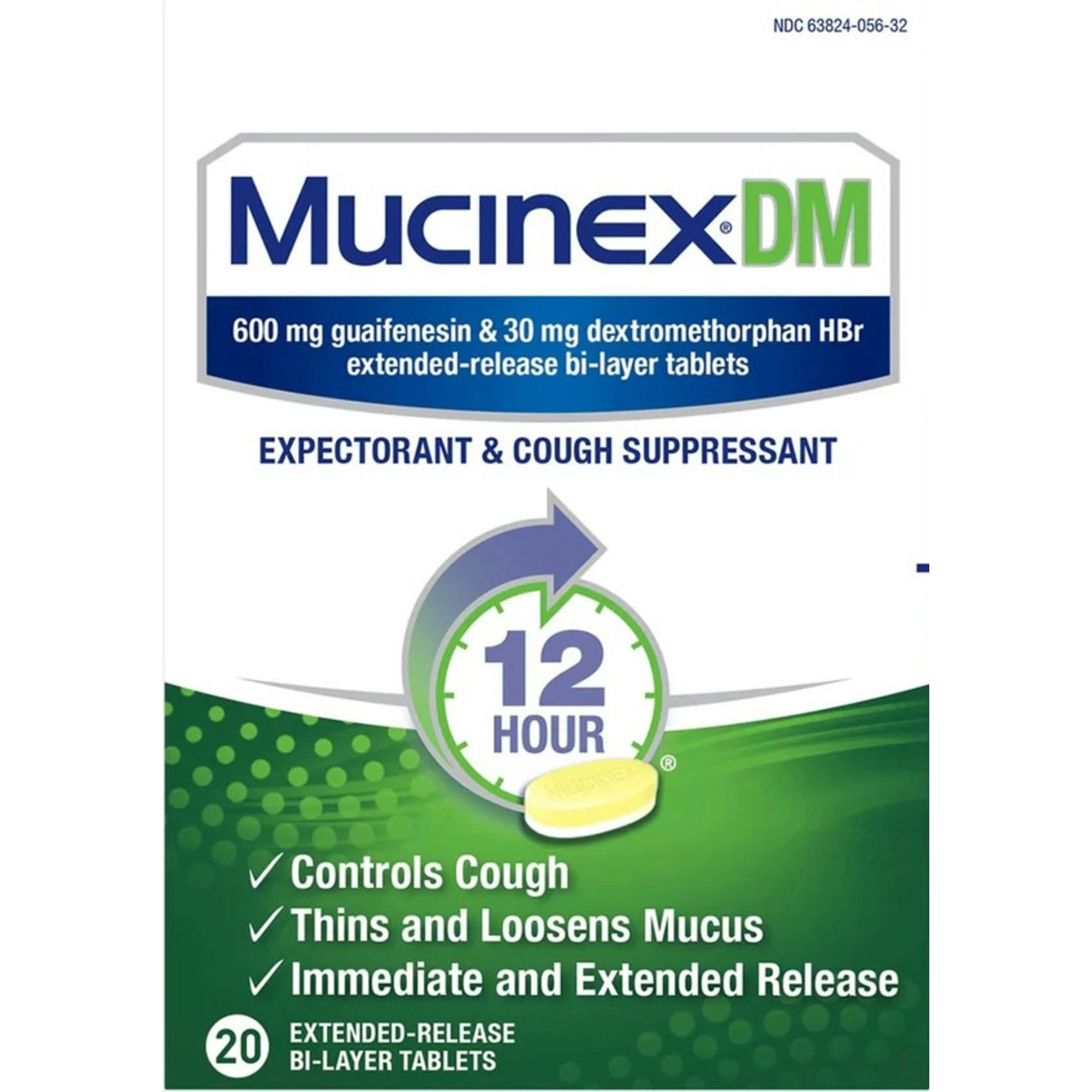 Mucinex DM Expectorant & Cough Suppressant, 600 mg
