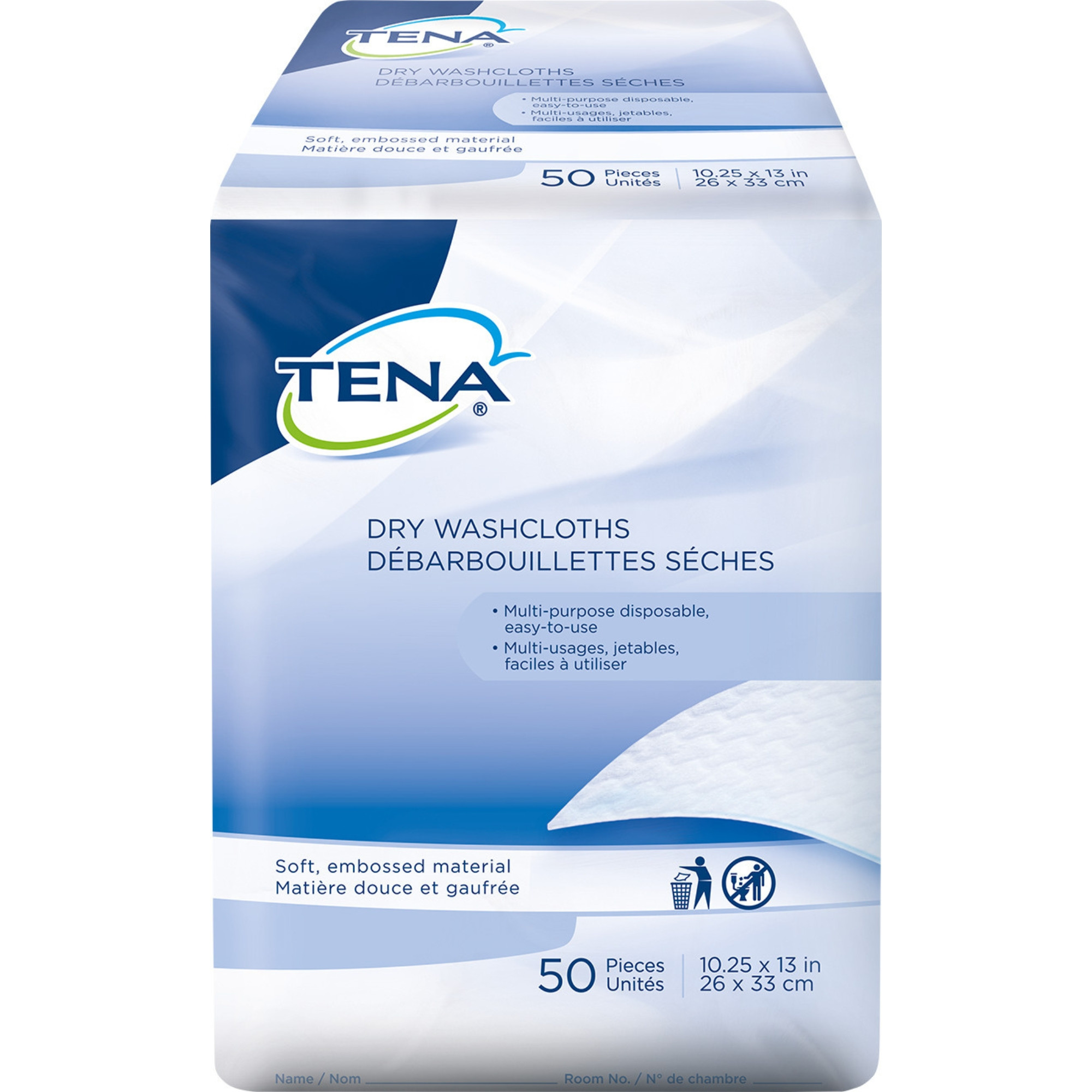TENA Dry Disposable Washcloths