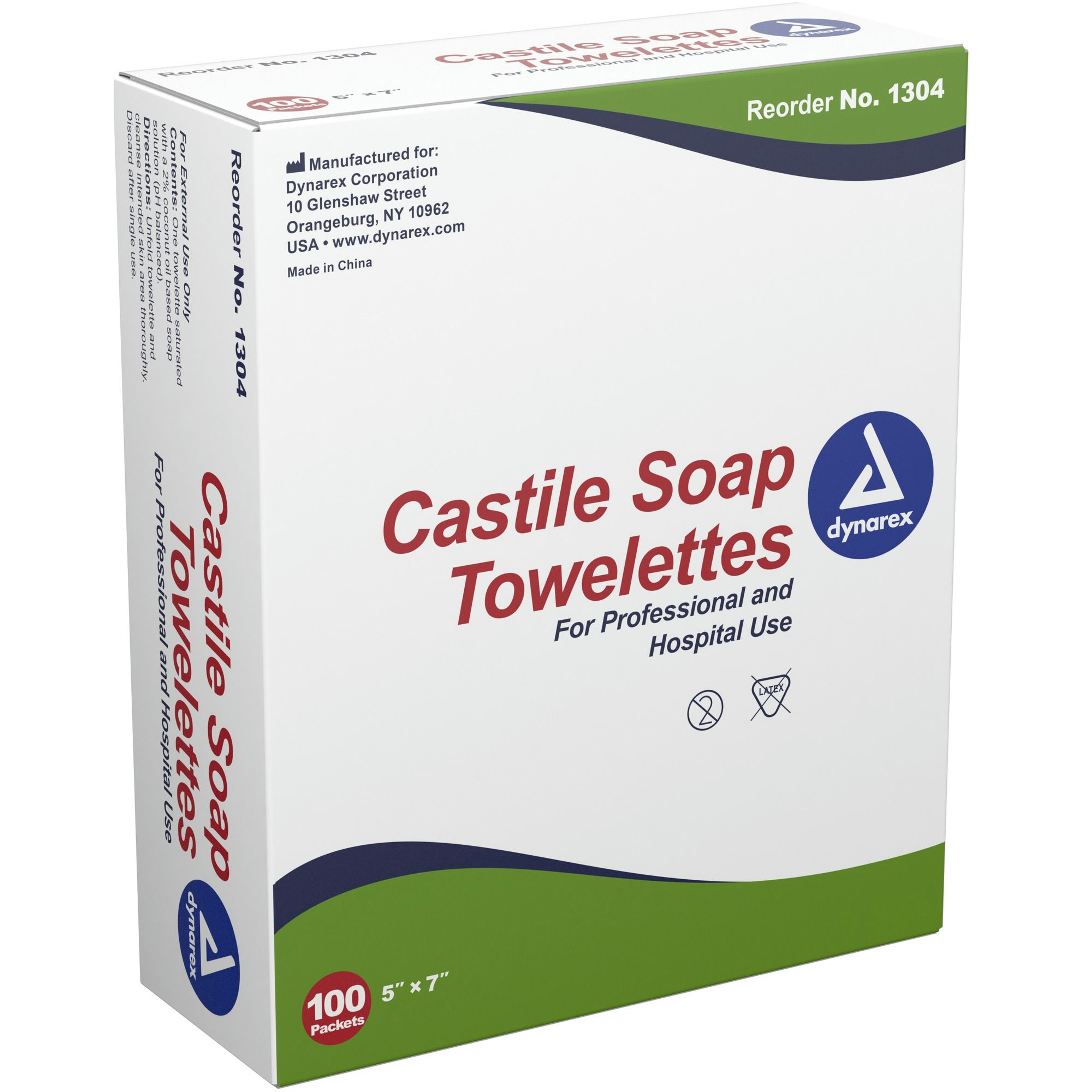 Dynarex Castile Soap Towelettes